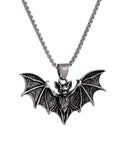 Gothic Bat Pendant Necklace, Fashion Necklace, Stainless Steel Vampire Bat Jewelry, Chain Jewelry, Halloween Goth Accessories for Men, Gothic Witch Jewelry, Jewelry Gift, Chain Necklaces