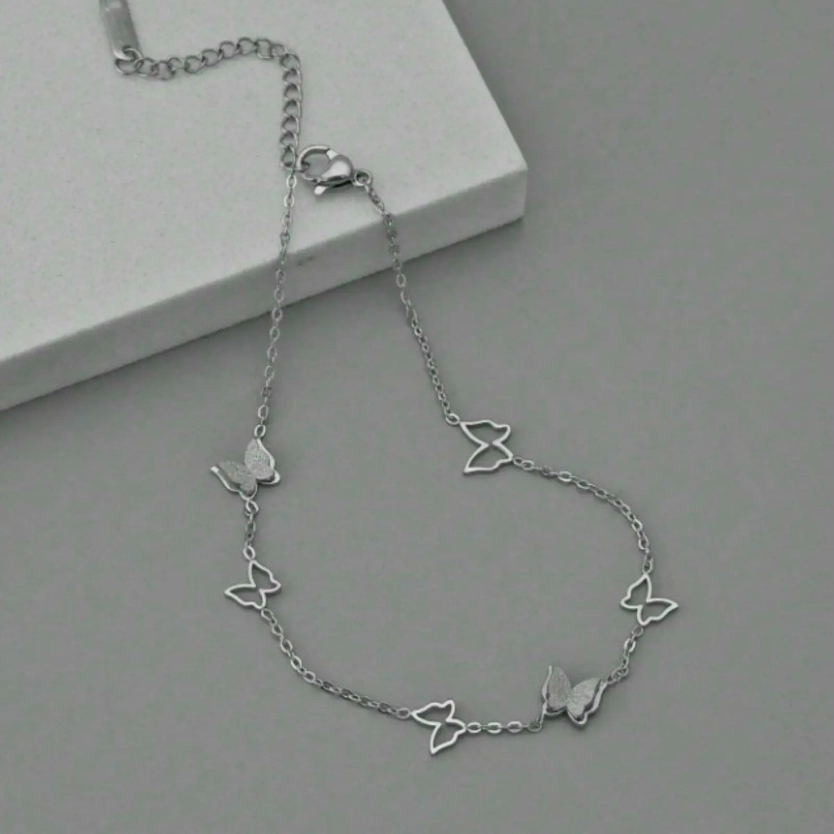Butterfly Anklet for Women – Stainless Steel Dainty Ankle Bracelet, Minimalist Jewelry for Everyday Wear