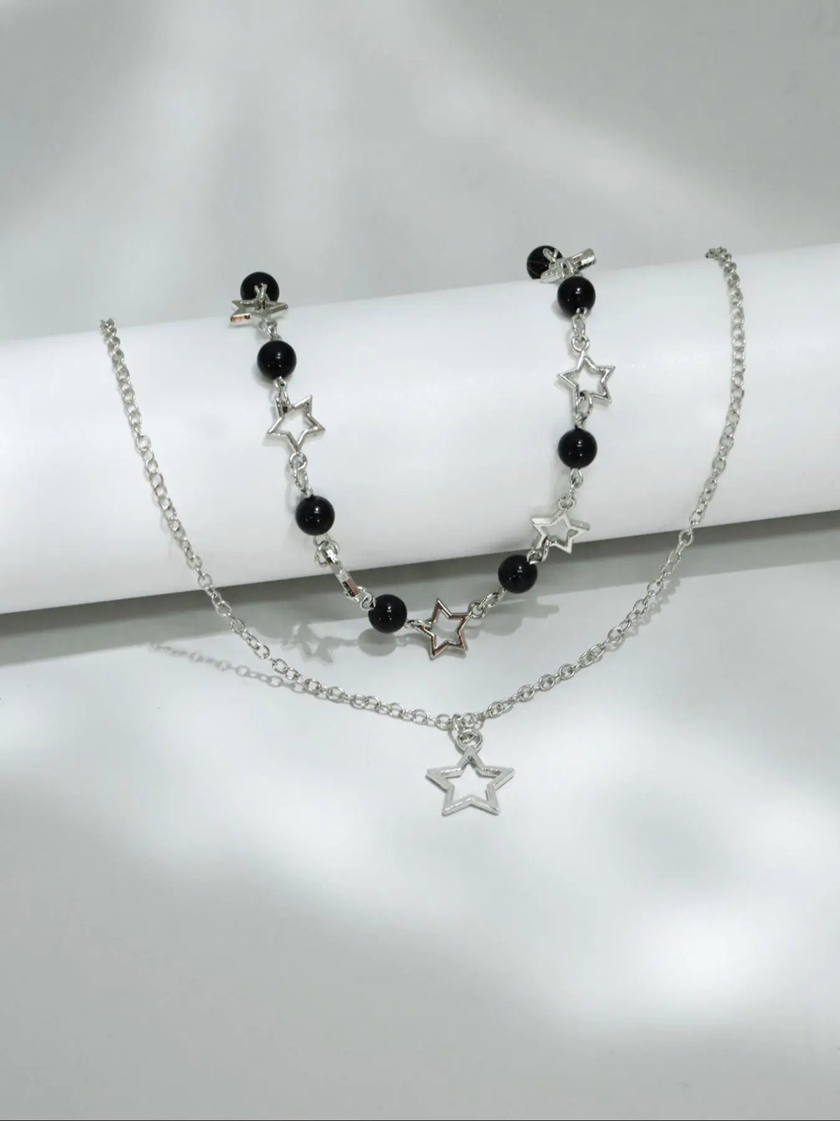 Star & Faux Pearl Decor Pendant, Chains Jewelry, Beaded Necklace for Party, Daily Decor, Birthday Gift, Fall 2024 Costume Jewelry Necklace, Costume Necklaces