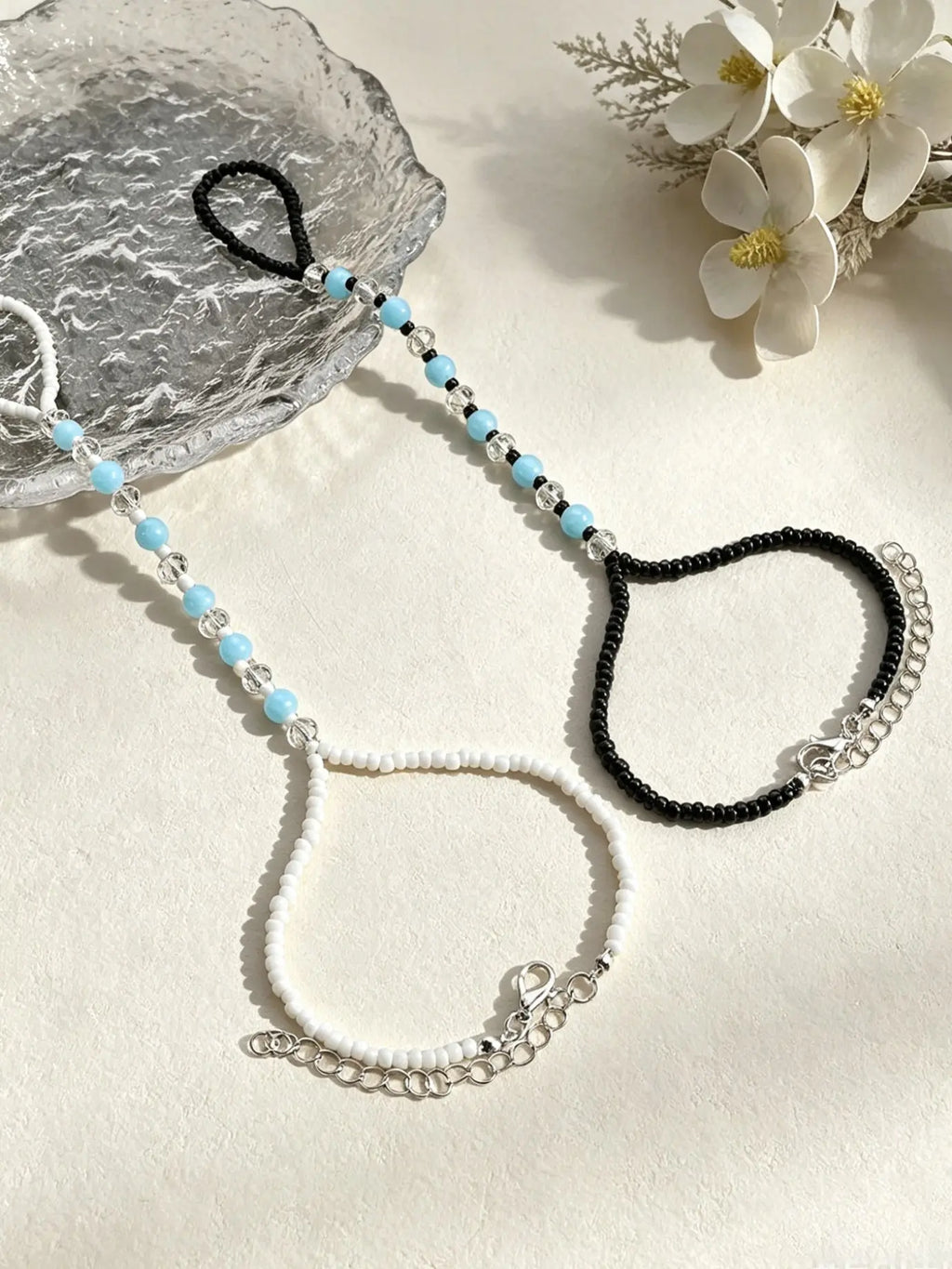 Summer Beach Vacation Glow-In-The-Dark Adjustable Anklet, Creative Acrylic Foot Jewelry, Women's Party Accessory, Fashionable Beach Wear, Fashion Accessories