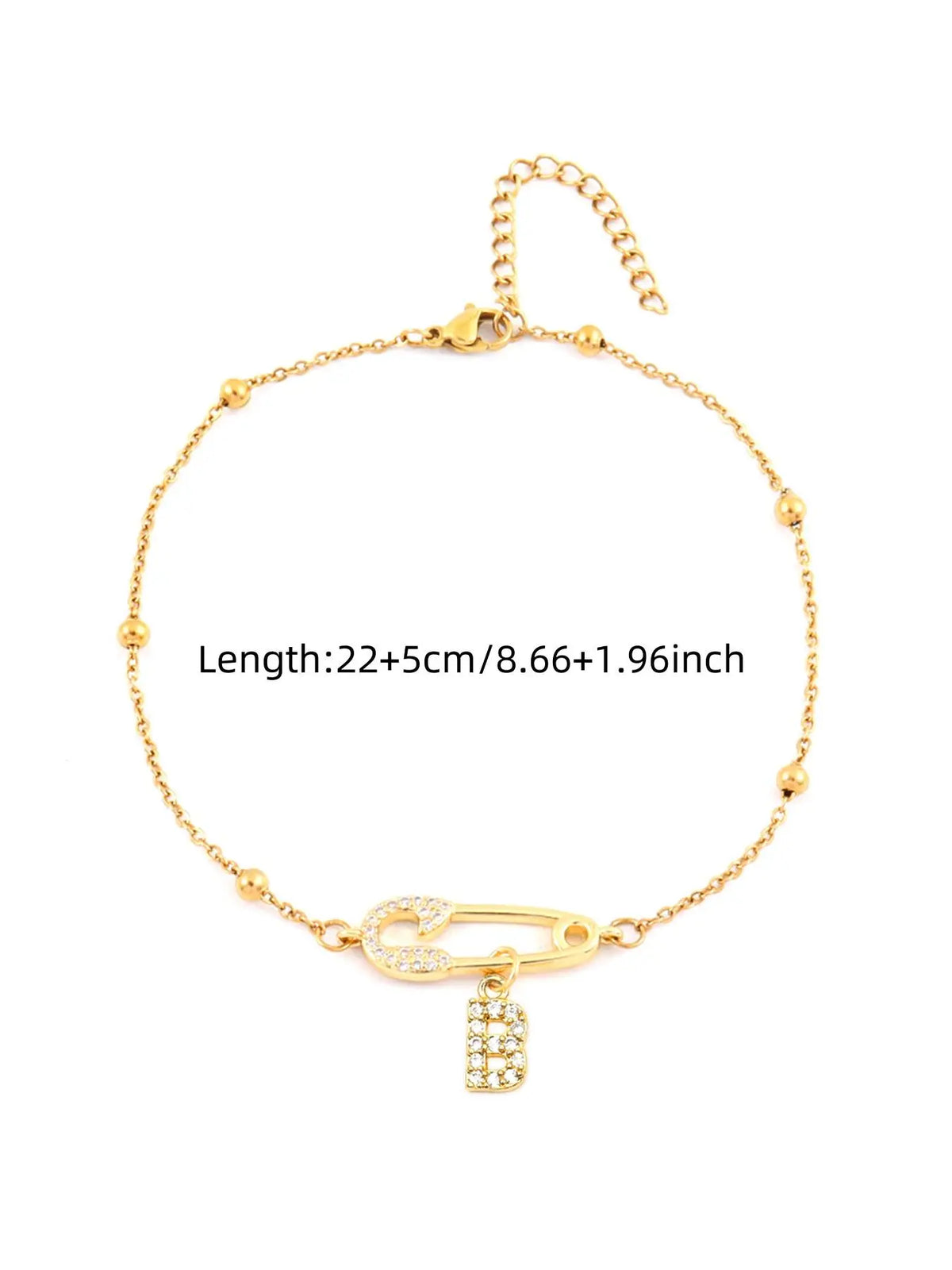 Letter Design Anklet for Women, Fashion Jewelry Accessories for Party, Personalized Daily Clothing Decor, Trendy All-match & Exquisite Jewelry for Birthday Gift, Dainty Layered Anklet, Trendy Fashionable Accessories
