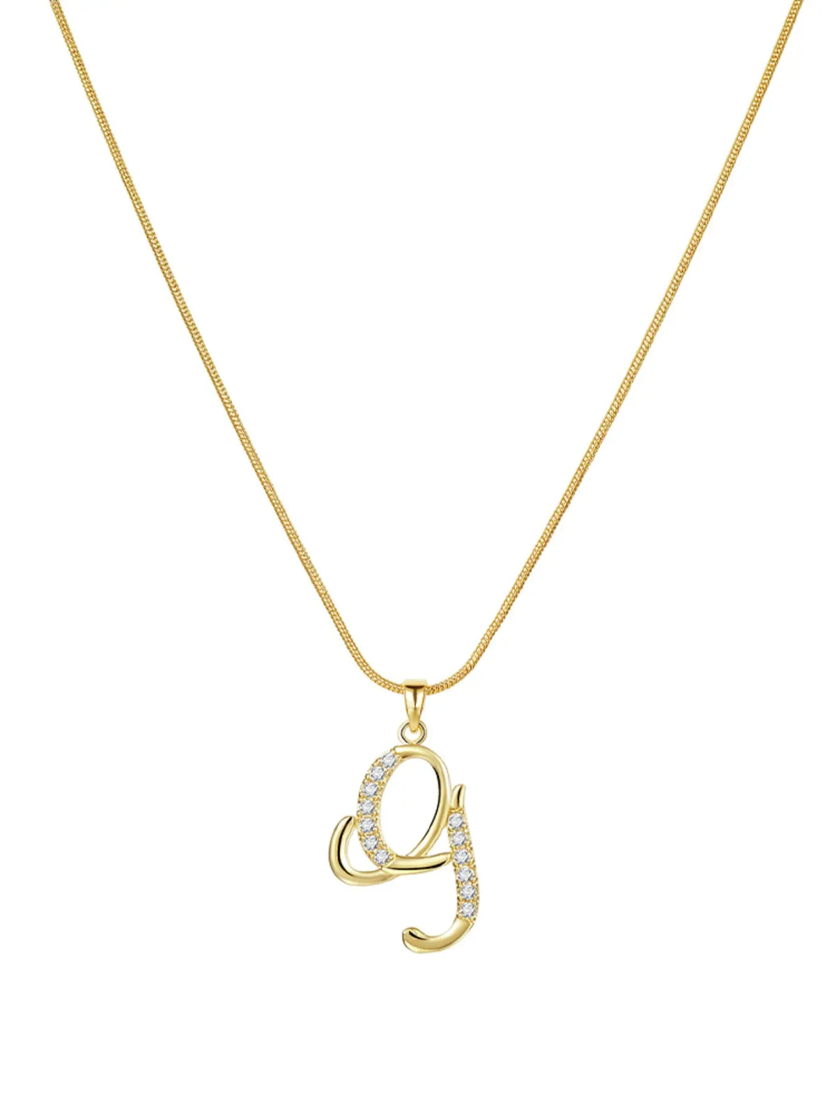 Elegant Simple 26 Letter Copper Zircon Pendant Necklace for Women, Alphabet Letter Necklace, Stylish Jewelry Accessory, Perfect Gift Idea, Necklace Initial, Birthday Gift Jewelry