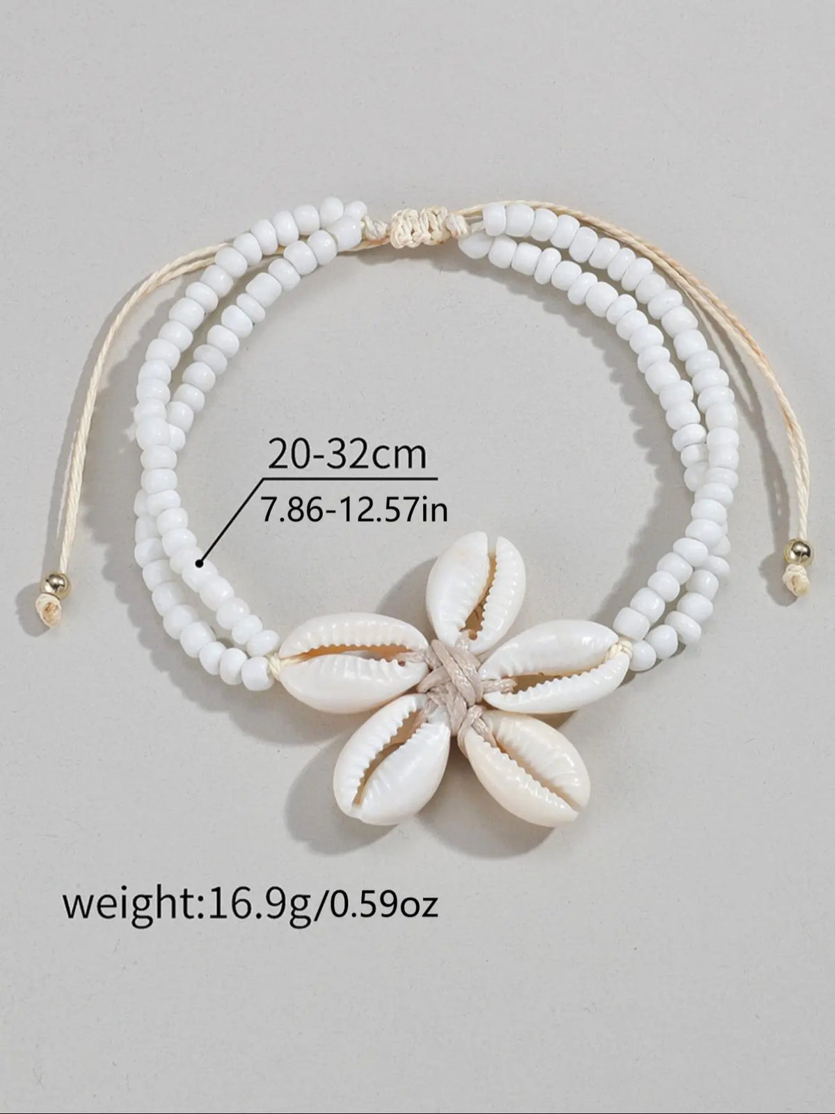 Boho Style Shell Decor Anklet, Fashionable Double Layer Beaded Anklet for Women & Girls, Casual Trendy Body Jewelry for Party, Daily Decor for Birthday Gift, Dainty Layered Anklet, Trendy Fashionable Accessories