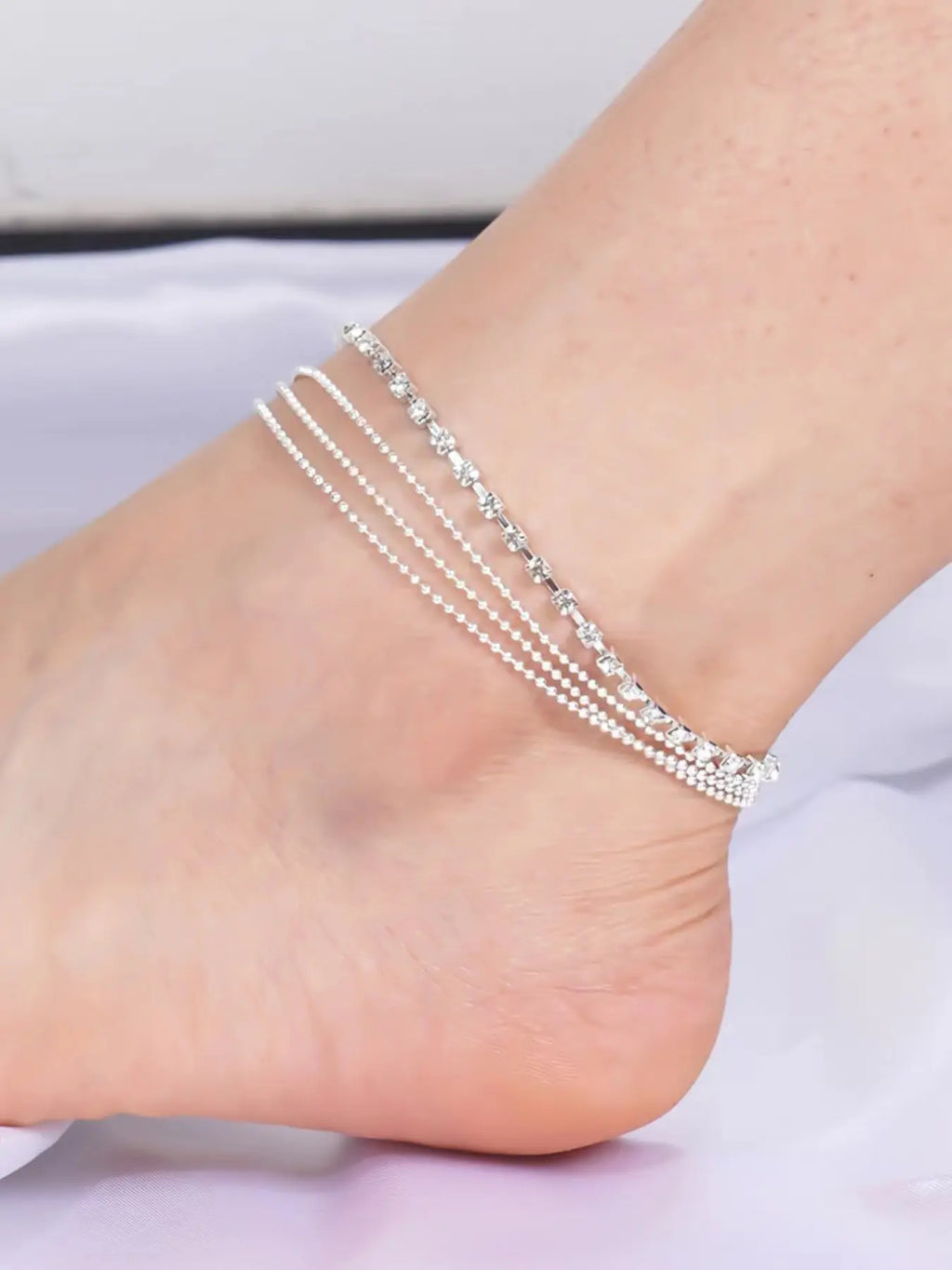 Women's Elegant Multi Layered Anklet, Fashionable Beaded Foot Wearable Jewelry, Perfect for Daily Wear and Gifts, Stylish Accessory, Trendy Jewellery Accessories, Versatile Accessory, Solstice Anklet, Fashion Chic Accessories