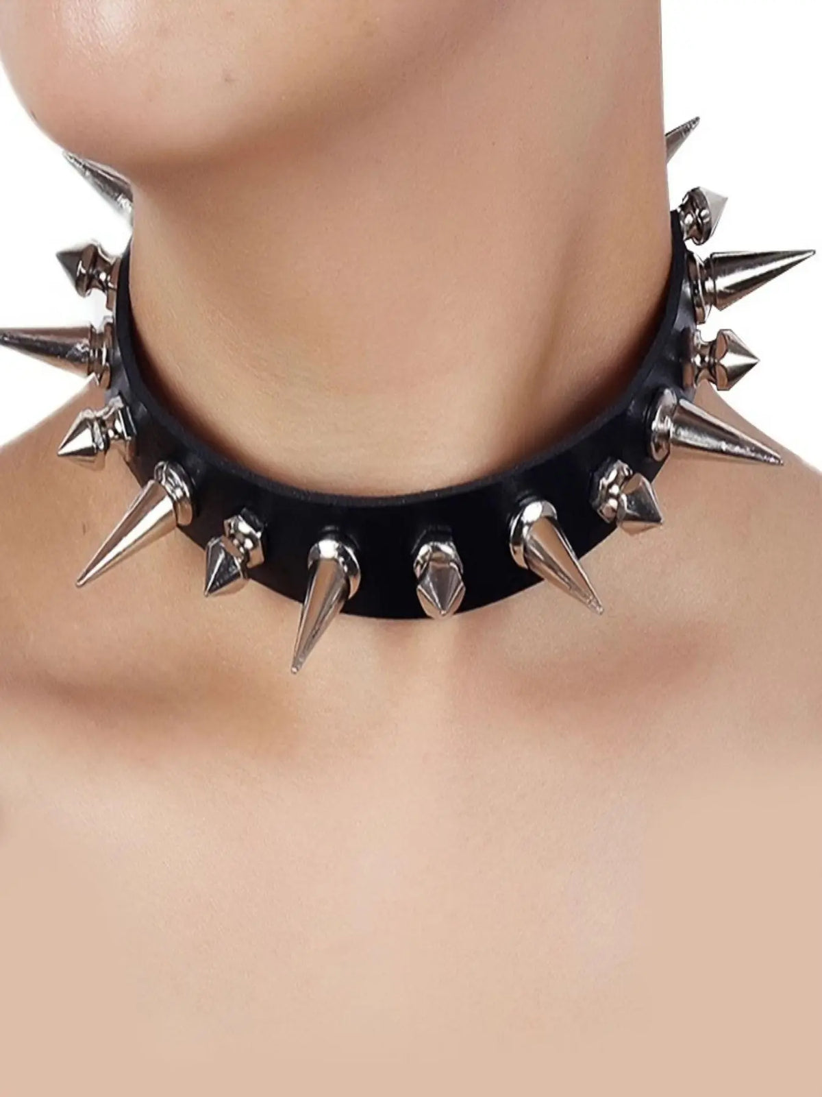 Punk Style Studded Decor Choker, Fashion Costume Jewelry Decorative Necklace, Adjustable Strap Design Choker for Party & Daily Wear, Daily Clothing Decor, Trendy All-match & Exquisite Jewelry for Birthday Gift