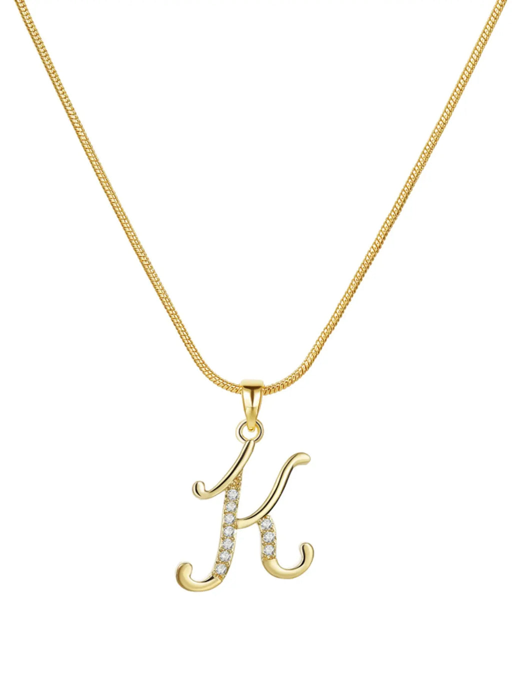 Elegant Simple 26 Letter Copper Zircon Pendant Necklace for Women, Alphabet Letter Necklace, Stylish Jewelry Accessory, Perfect Gift Idea, Necklace Initial, Birthday Gift Jewelry