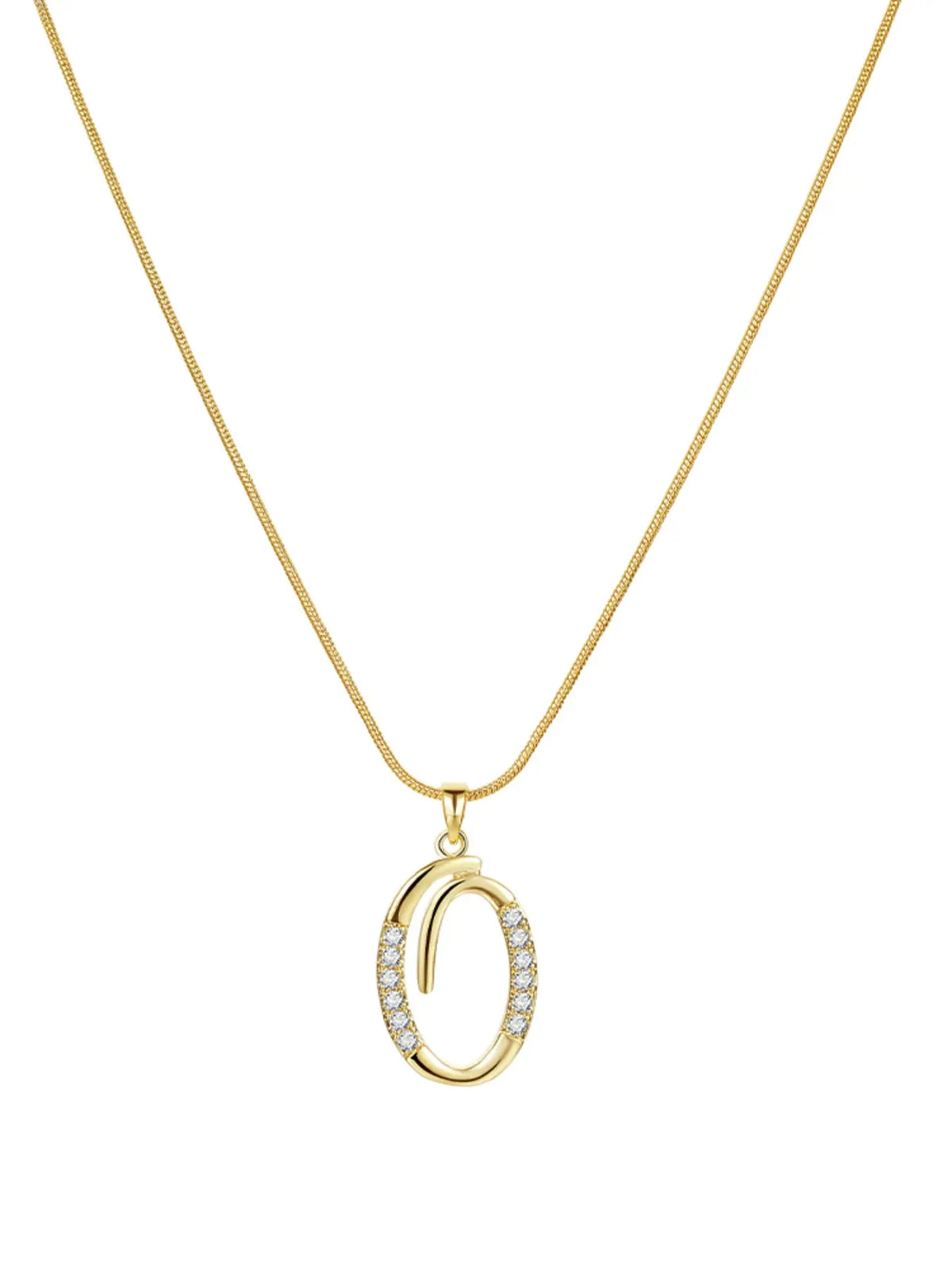 Elegant Simple 26 Letter Copper Zircon Pendant Necklace for Women, Alphabet Letter Necklace, Stylish Jewelry Accessory, Perfect Gift Idea, Necklace Initial, Birthday Gift Jewelry