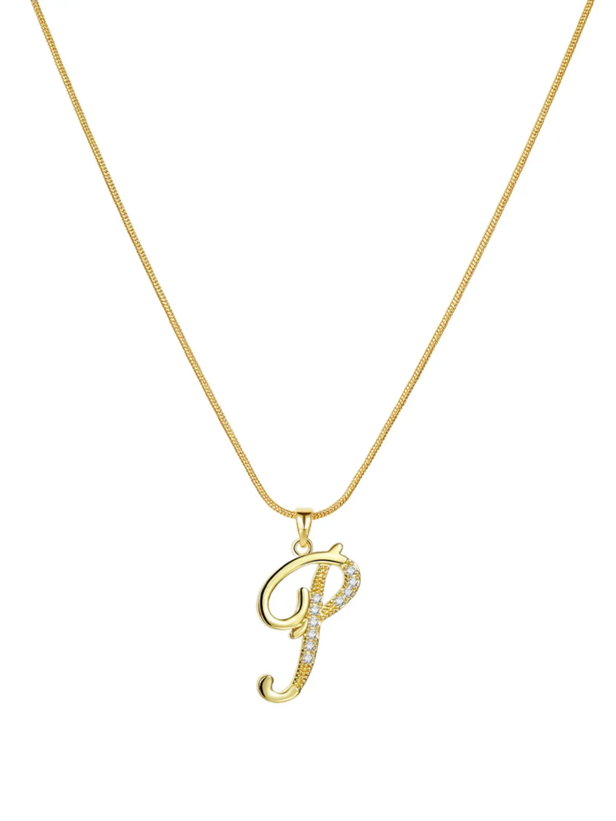 Elegant Simple 26 Letter Copper Zircon Pendant Necklace for Women, Alphabet Letter Necklace, Stylish Jewelry Accessory, Perfect Gift Idea, Necklace Initial, Birthday Gift Jewelry