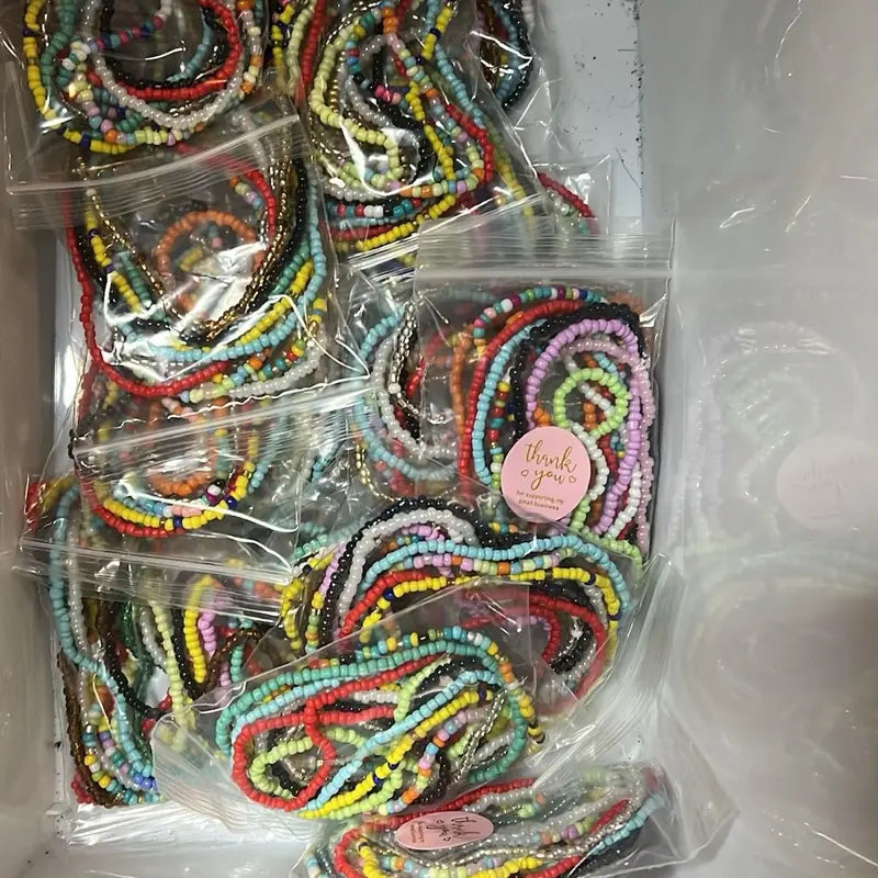 10 pcs Random Color Ankles Bracelet Set - Vibrant Beaded & Multicolor Designs for Stylish Footwear Accessories