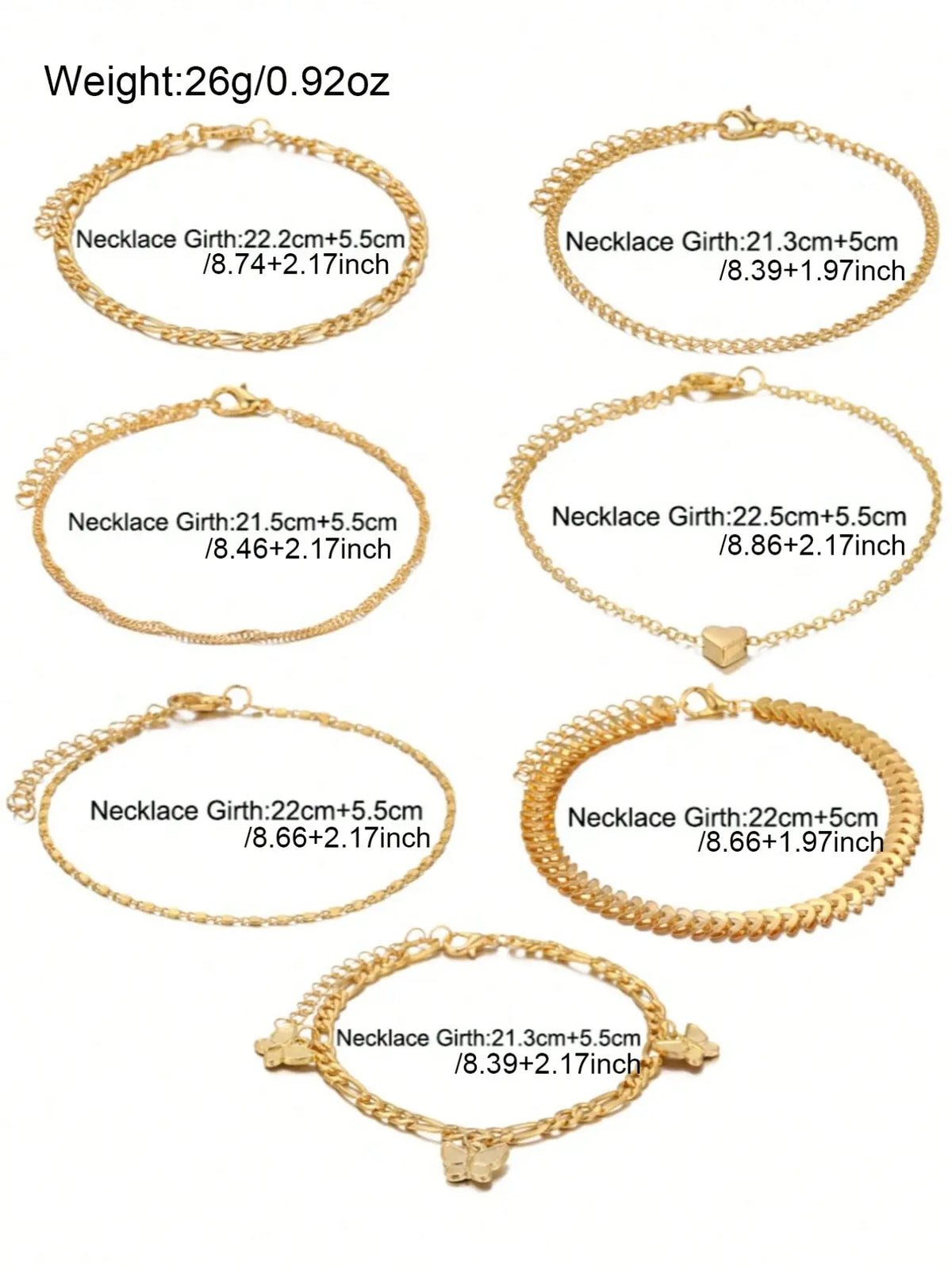Elegant Minimalist Ankle Bracelet Set of Seven, Adjustable Copper Chain Anklets with Butterfly Charms, Casual Style for All Seasons, Perfect Gift for Her, Dainty Layered Anklet, Summer Jewelry, Foot Jewelry, Trendy Fashionable Accessories