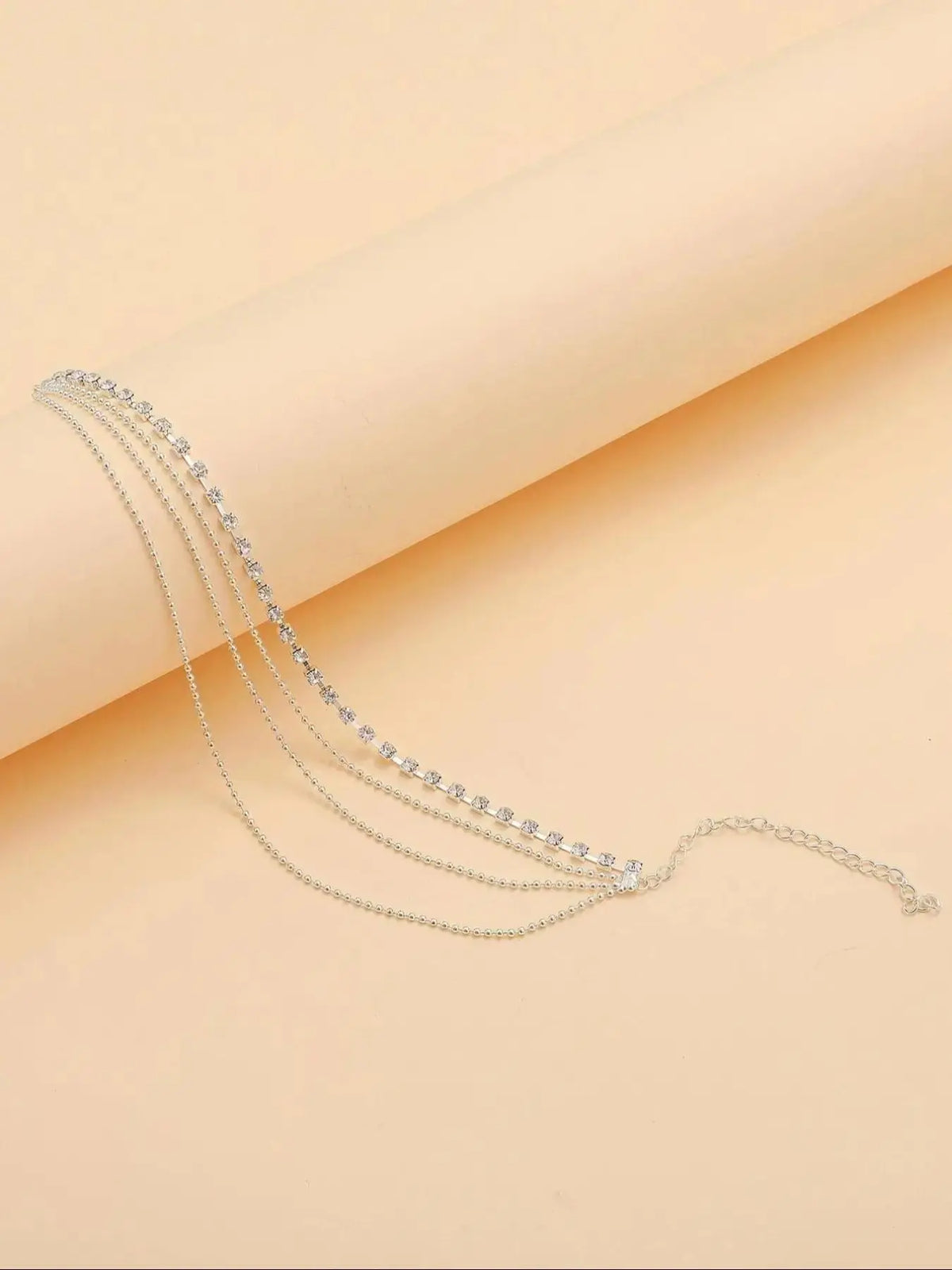Rhinestone Decor Adjustable Strap Stackable Anklet, Designer Anklet for Women As Gift, Trendy Exquisite Jewelry for Party, Daily Clothing Decor, Dainty Layered Anklet, Fashionable Accessories