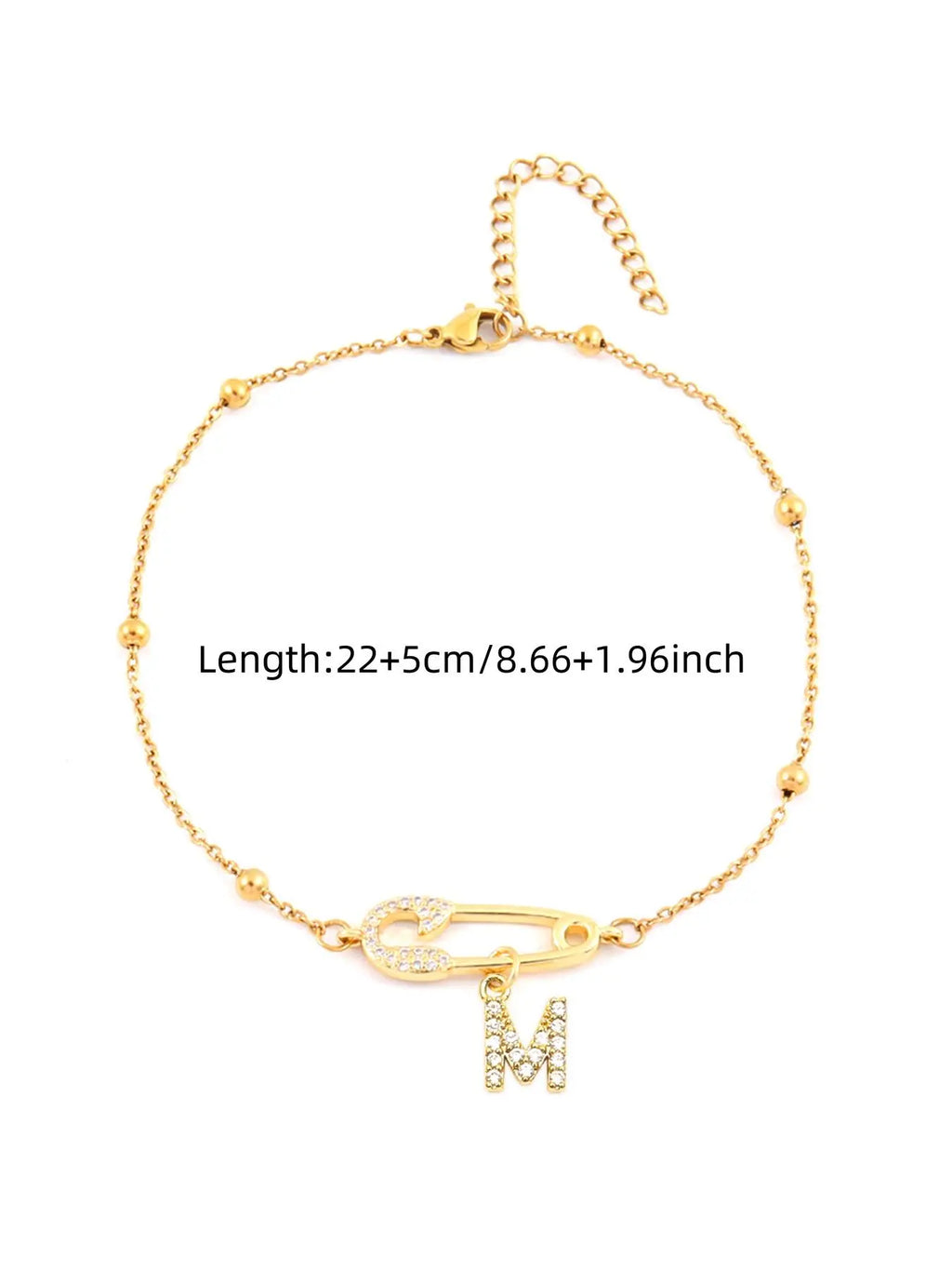 Letter Design Anklet for Women, Fashion Jewelry Accessories for Party, Personalized Daily Clothing Decor, Trendy All-match & Exquisite Jewelry for Birthday Gift, Dainty Layered Anklet, Trendy Fashionable Accessories