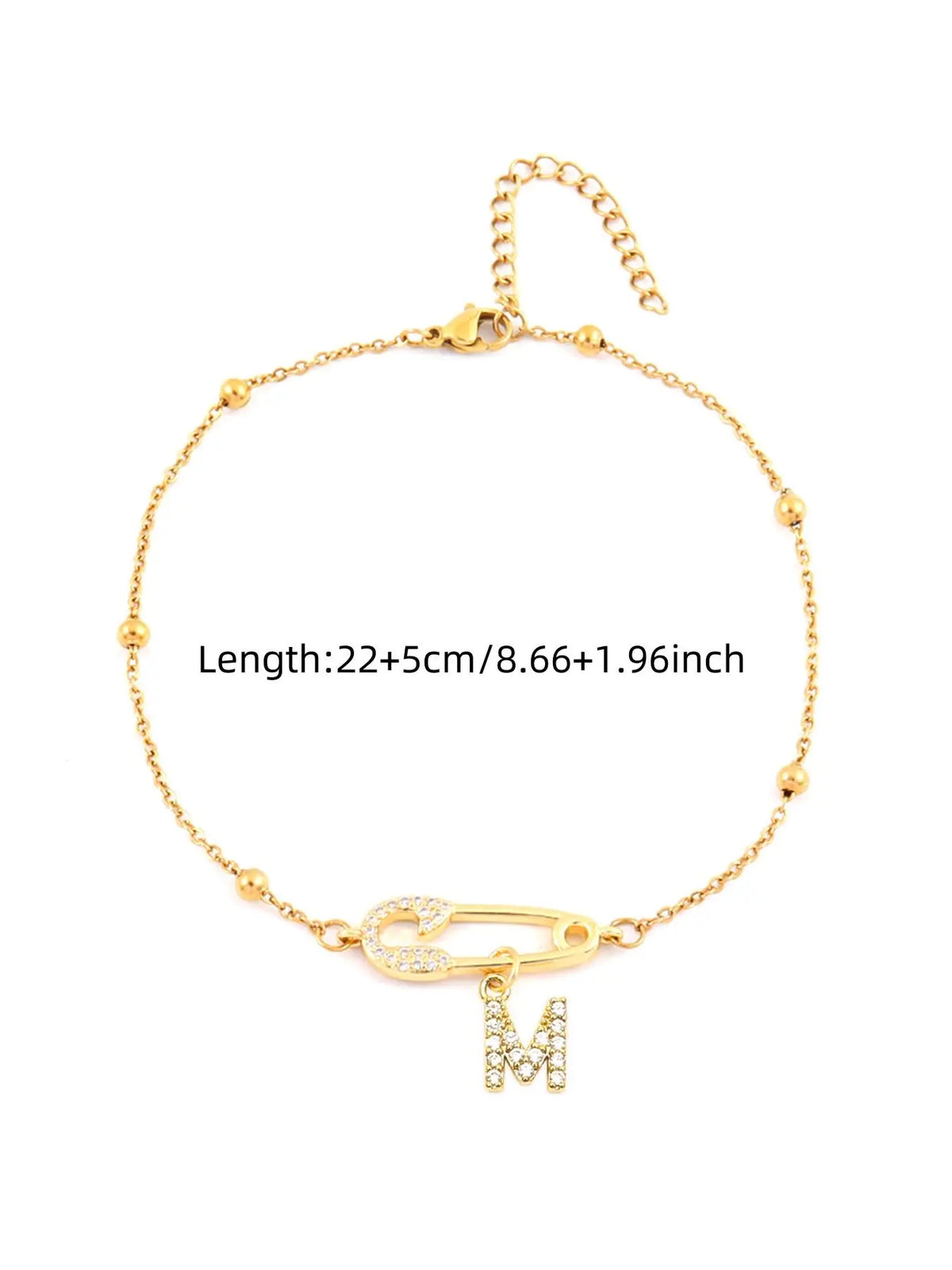 Letter Design Anklet for Women, Fashion Jewelry Accessories for Party, Personalized Daily Clothing Decor, Trendy All-match & Exquisite Jewelry for Birthday Gift, Dainty Layered Anklet, Trendy Fashionable Accessories