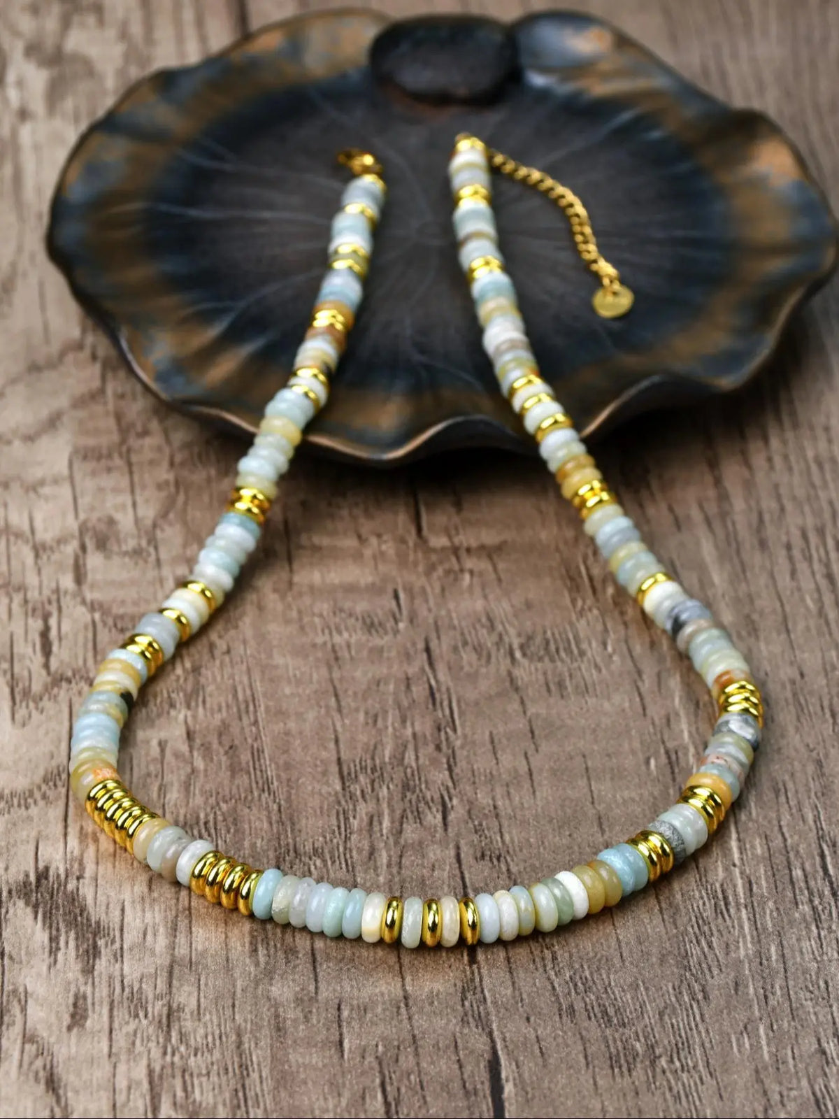 Natural Stone Beaded Necklace, Boho Style Jewelry for Women, Fashion Accessory for Party & Daily Wear, Jewelry for Birthday Gift, Modern Versatile Accessories, Decorative Necklace