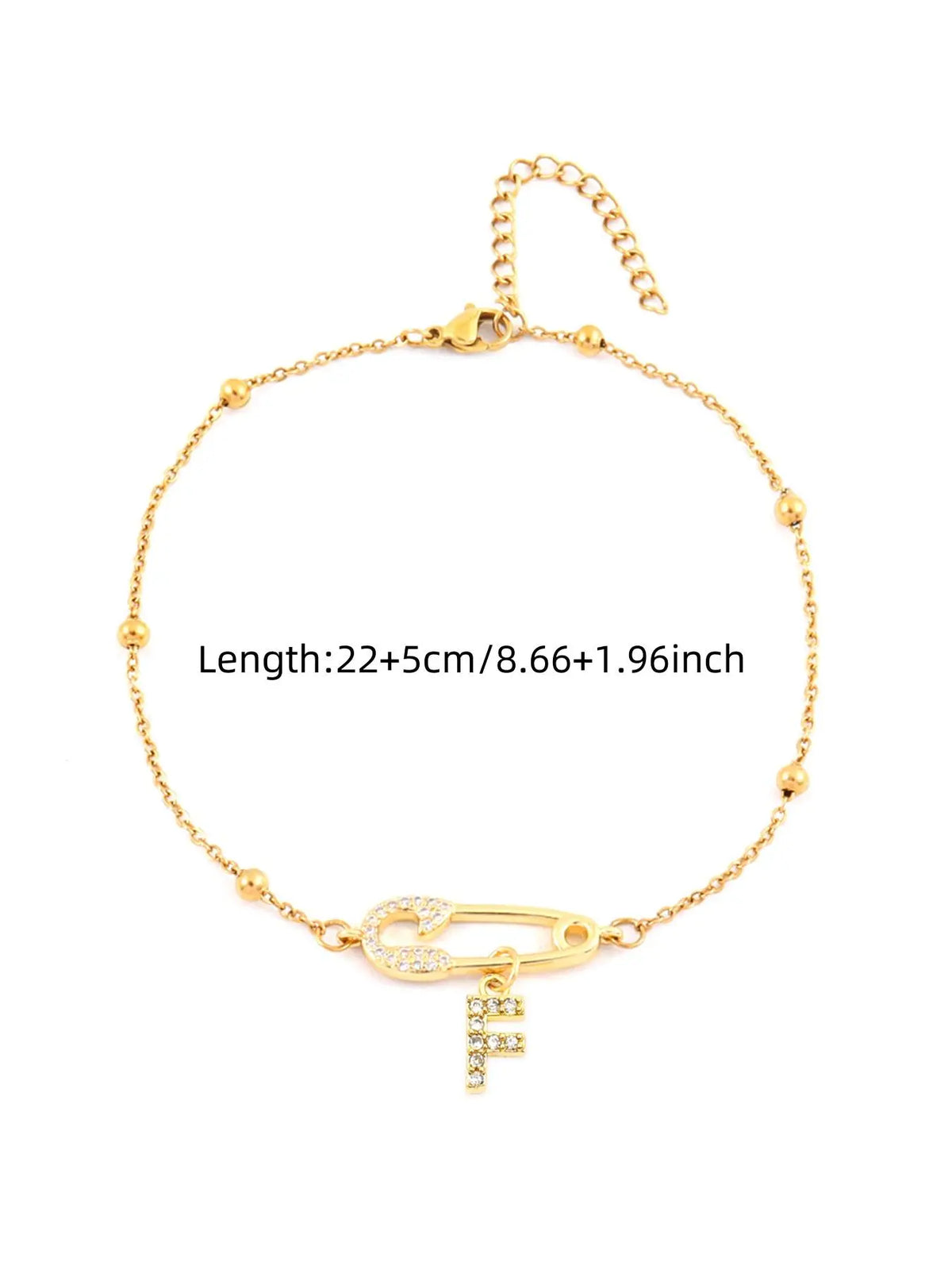 Letter Design Anklet for Women, Fashion Jewelry Accessories for Party, Personalized Daily Clothing Decor, Trendy All-match & Exquisite Jewelry for Birthday Gift, Dainty Layered Anklet, Trendy Fashionable Accessories