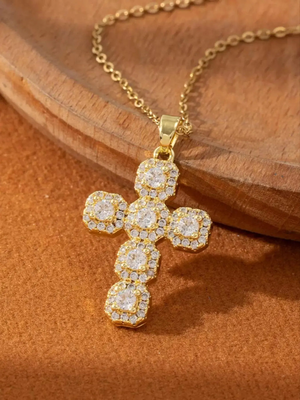 Cross Pendant Necklace for Women, Cross Charm Necklace, Stainless Steel Jewelry for Party, Daily Clothing Decor, Trendy All-match & Exquisite Jewelry for Birthday Gift, Stainless Steel Necklaces, Modern Versatile Accessories