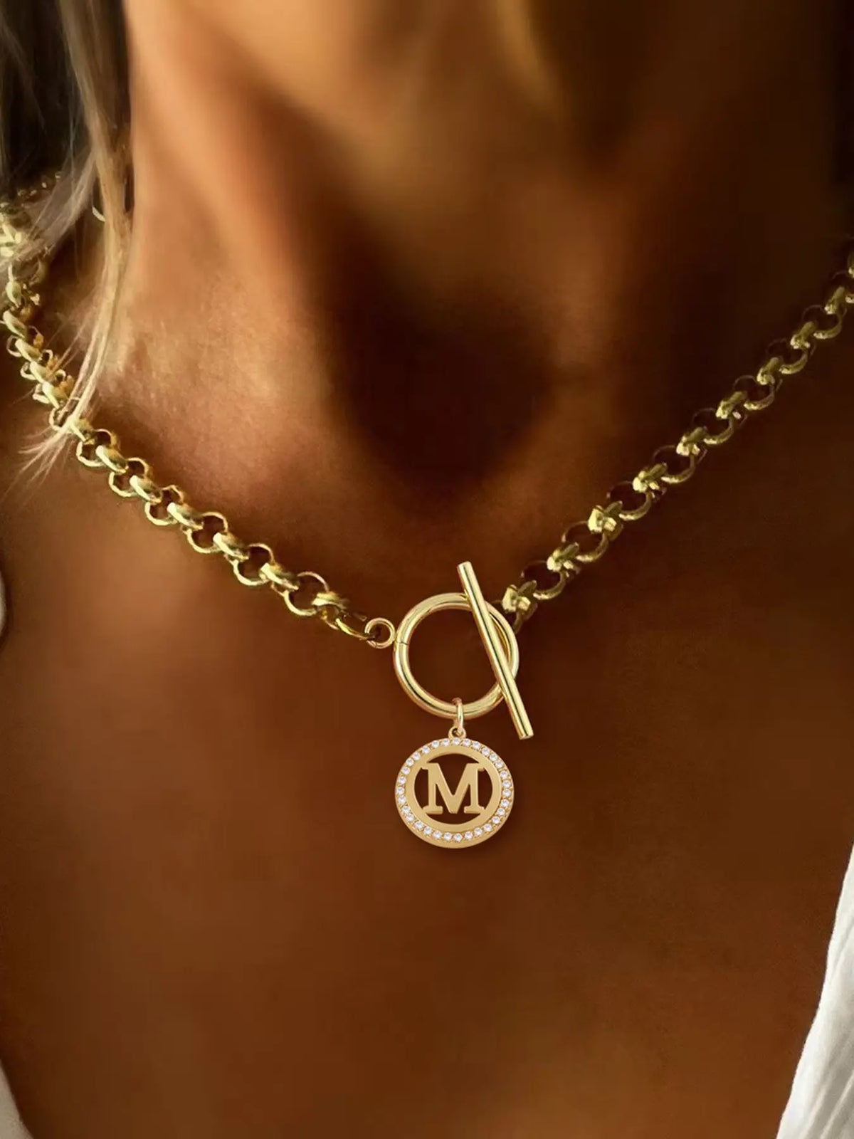 New Classic Simple Fashion Women's Initial Necklace, All Seasons Jewelry, Letter Pattern Design