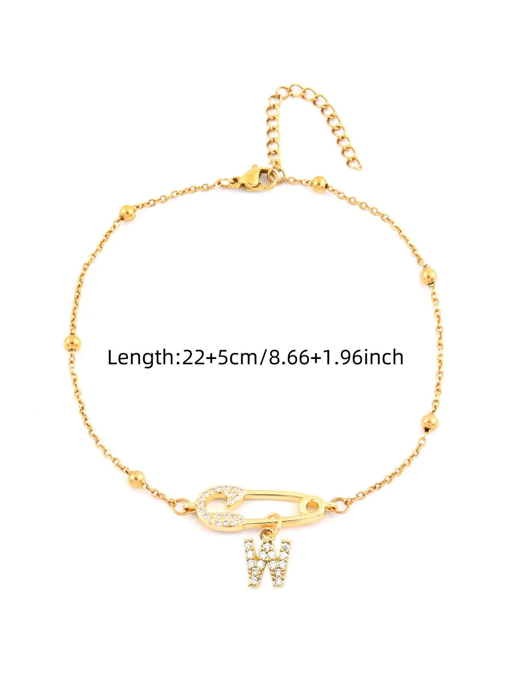 Letter Design Anklet for Women, Fashion Jewelry Accessories for Party, Personalized Daily Clothing Decor, Trendy All-match & Exquisite Jewelry for Birthday Gift, Dainty Layered Anklet, Trendy Fashionable Accessories