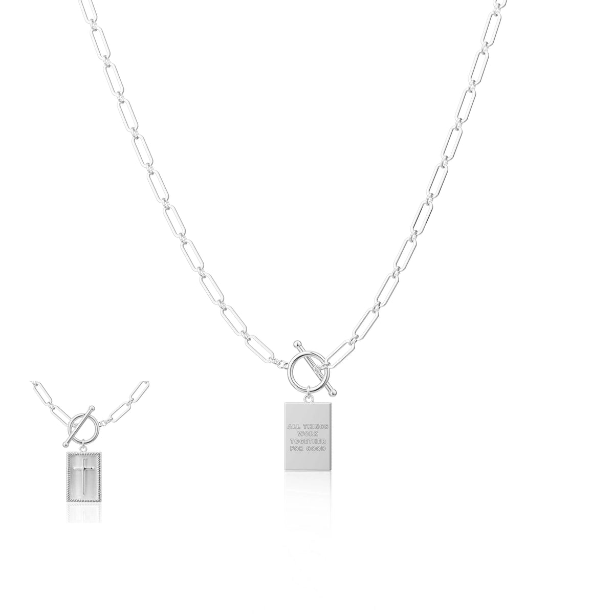Loyalove 14K Gold Plated Charm Outdoorfun Cross Choker Necklace for Women Thick Chunky Paperclip Chain, Cuban Link Chain, Hip Hop Fashion Jewelry, Trendy Easter Gifts