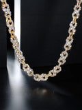 ICED CHICS Unisex Infinity 8 Symbol Fashion Necklace, Hip Hop Style, Street Style Statement Jewelry, Perfect Birthday & Festival Gift, Full Zirconia Chain, Modern Versatile Accessories, Trendy Jewelry
