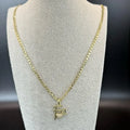 Gold Plated Cuban Chain & Faith Pendant 3mm Necklace  18 20 22 Inch Lengths Stylish Durable Jewelry for Various Occasions Cuban-7143
