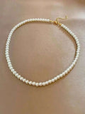 French Vintage Pearl Necklace, Elegant Choker Chain, Fashion Costume Jewelry Necklace, Versatile Jewelry for Daily Wear, Office, Dates, Parties, Enhances Neckline, Star Shine Necklace, Chic Gorgeous Jewelry