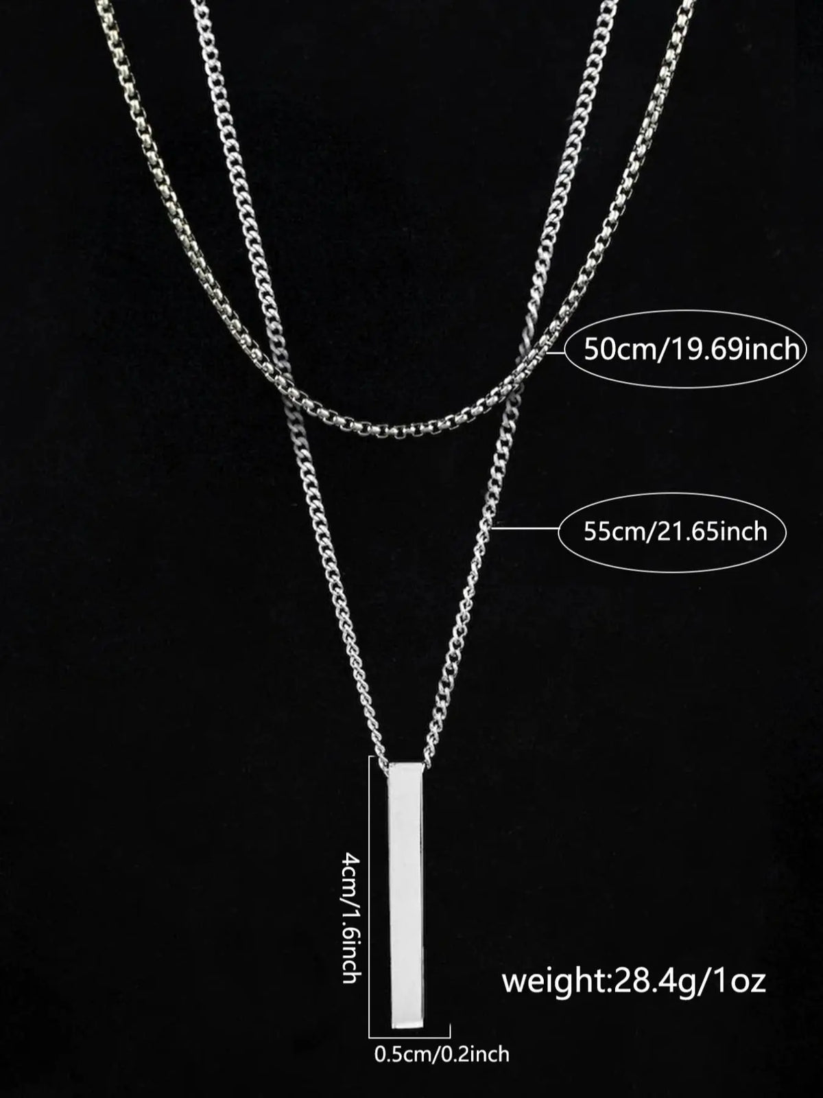 Men's Punk Style Stainless Steel Layered Necklace, Exquisite Chain Jewelry, Fashion Jewelry for Party, Daily Clothing Decor, Trendy All-match & Exquisite Jewelry for Birthday Gift, Stainless Steel Necklaces