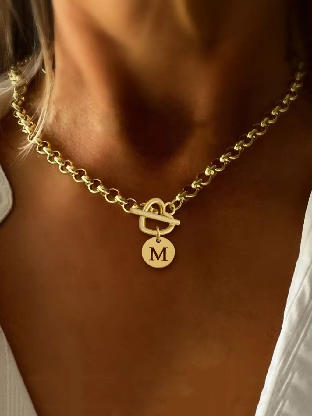 New Classic Simple Fashion Women's Initial Necklace, All Seasons Jewelry, Letter Pattern Design