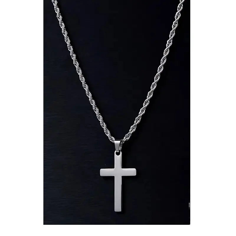 Gemvius Signature Cross Necklace - Stainless Steel