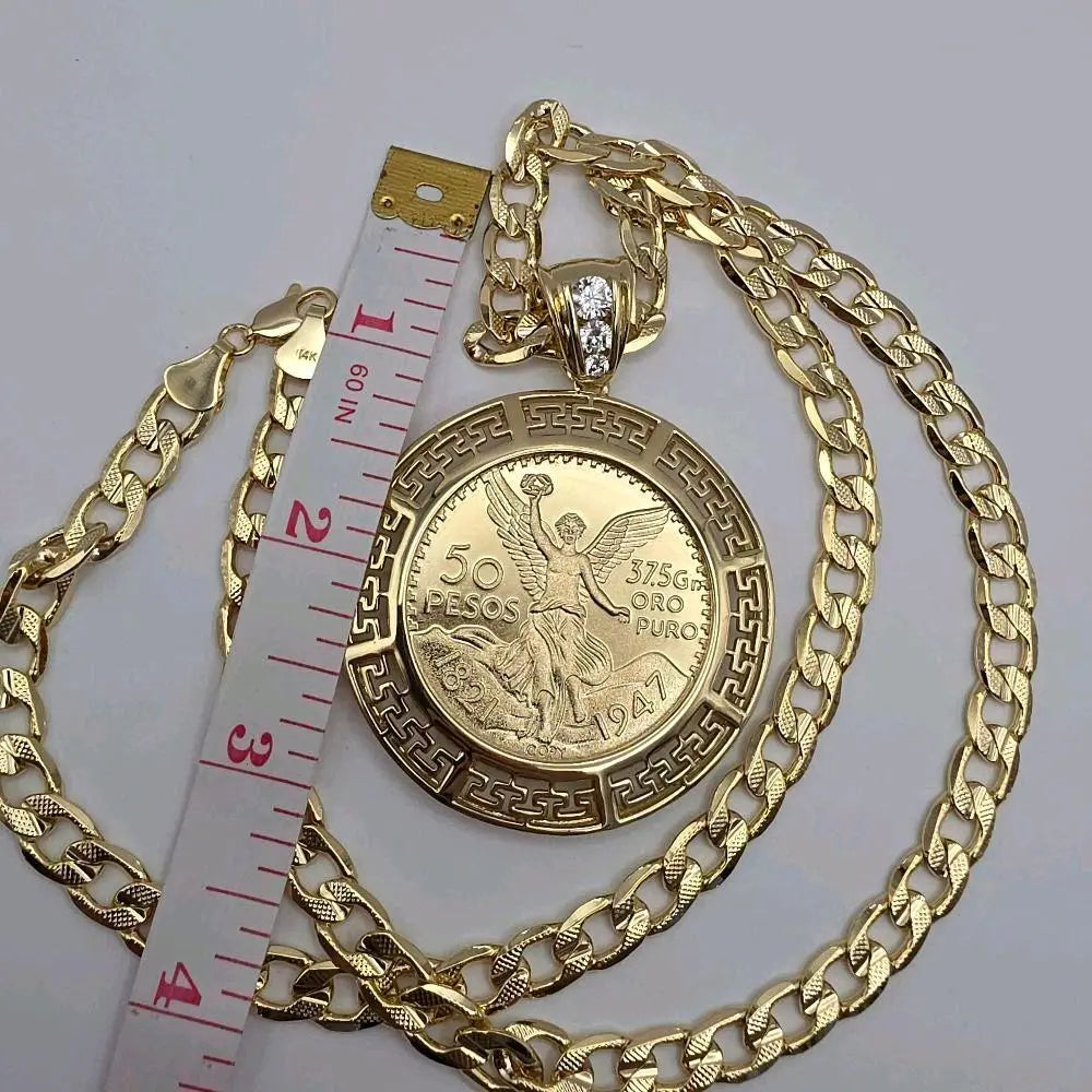 Cuban link necklace chain new style CENTENARIO No stones gold-plated