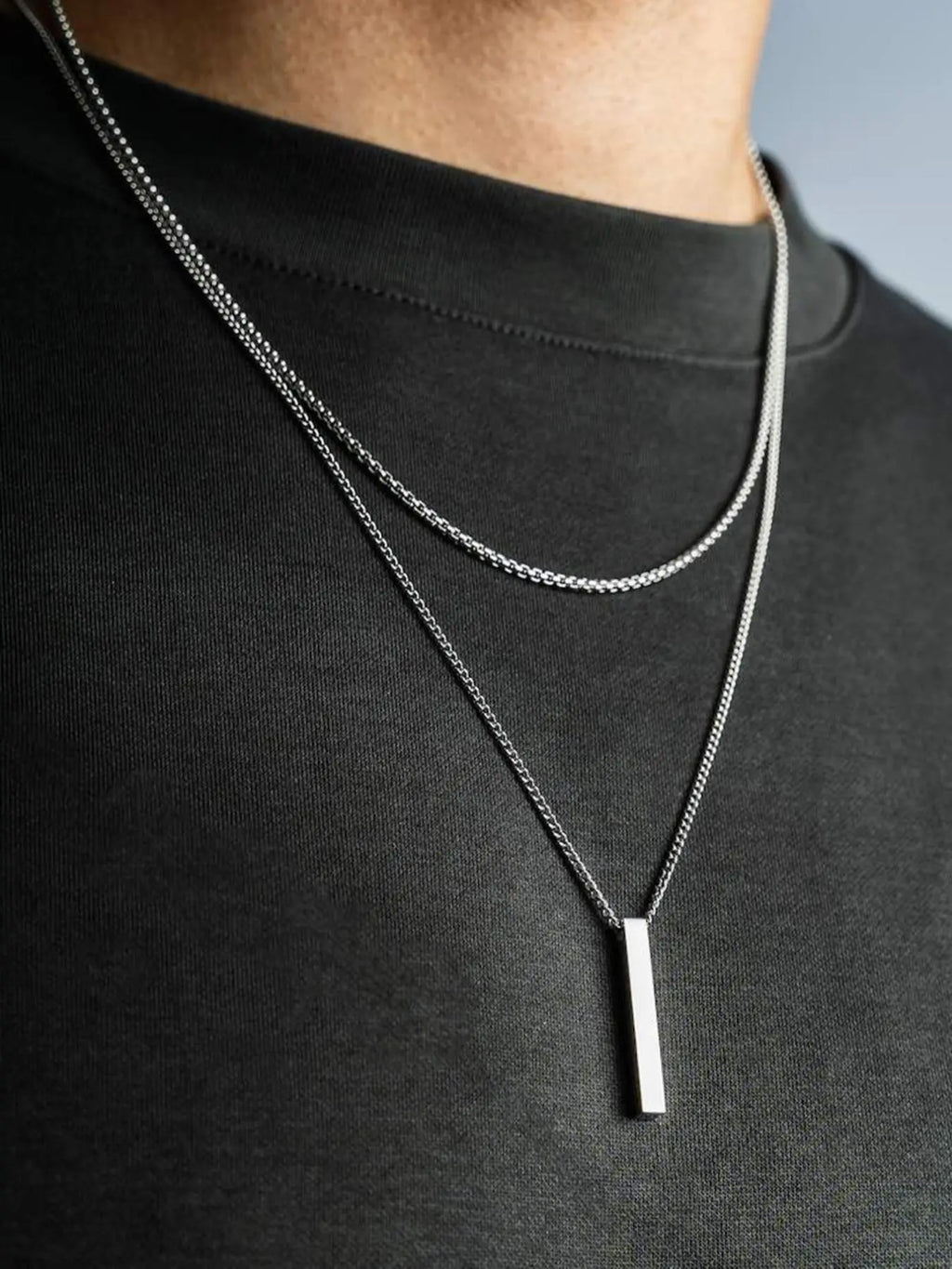 Men's Punk Style Stainless Steel Layered Necklace, Exquisite Chain Jewelry, Fashion Jewelry for Party, Daily Clothing Decor, Trendy All-match & Exquisite Jewelry for Birthday Gift, Stainless Steel Necklaces