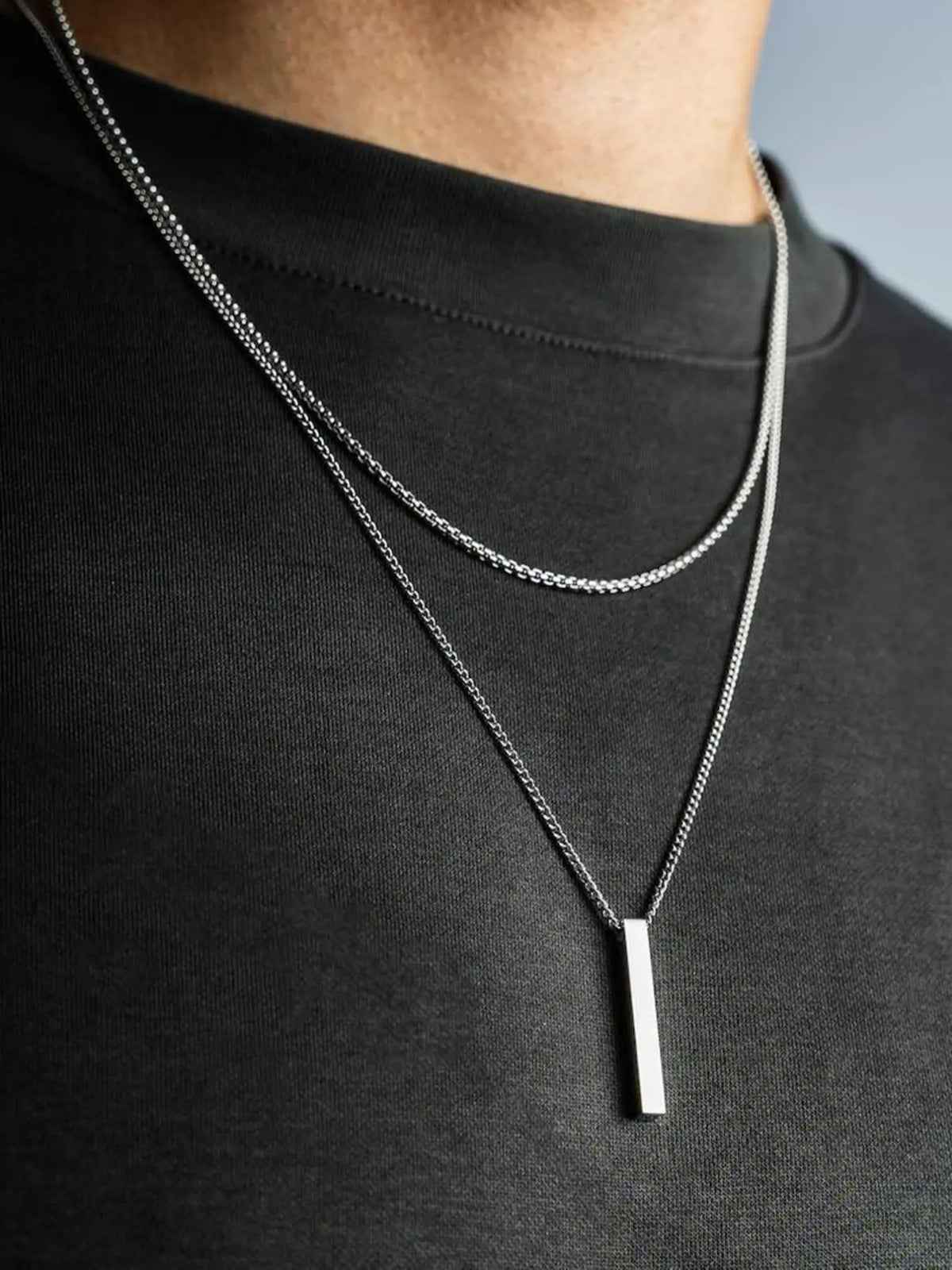 Men's Punk Style Stainless Steel Layered Necklace, Exquisite Chain Jewelry, Fashion Jewelry for Party, Daily Clothing Decor, Trendy All-match & Exquisite Jewelry for Birthday Gift, Stainless Steel Necklaces