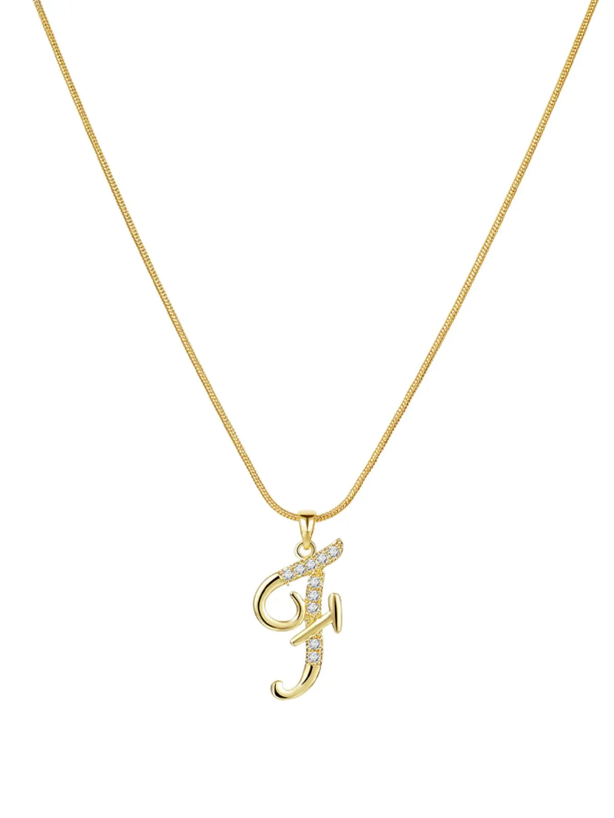 Elegant Simple 26 Letter Copper Zircon Pendant Necklace for Women, Alphabet Letter Necklace, Stylish Jewelry Accessory, Perfect Gift Idea, Necklace Initial, Birthday Gift Jewelry