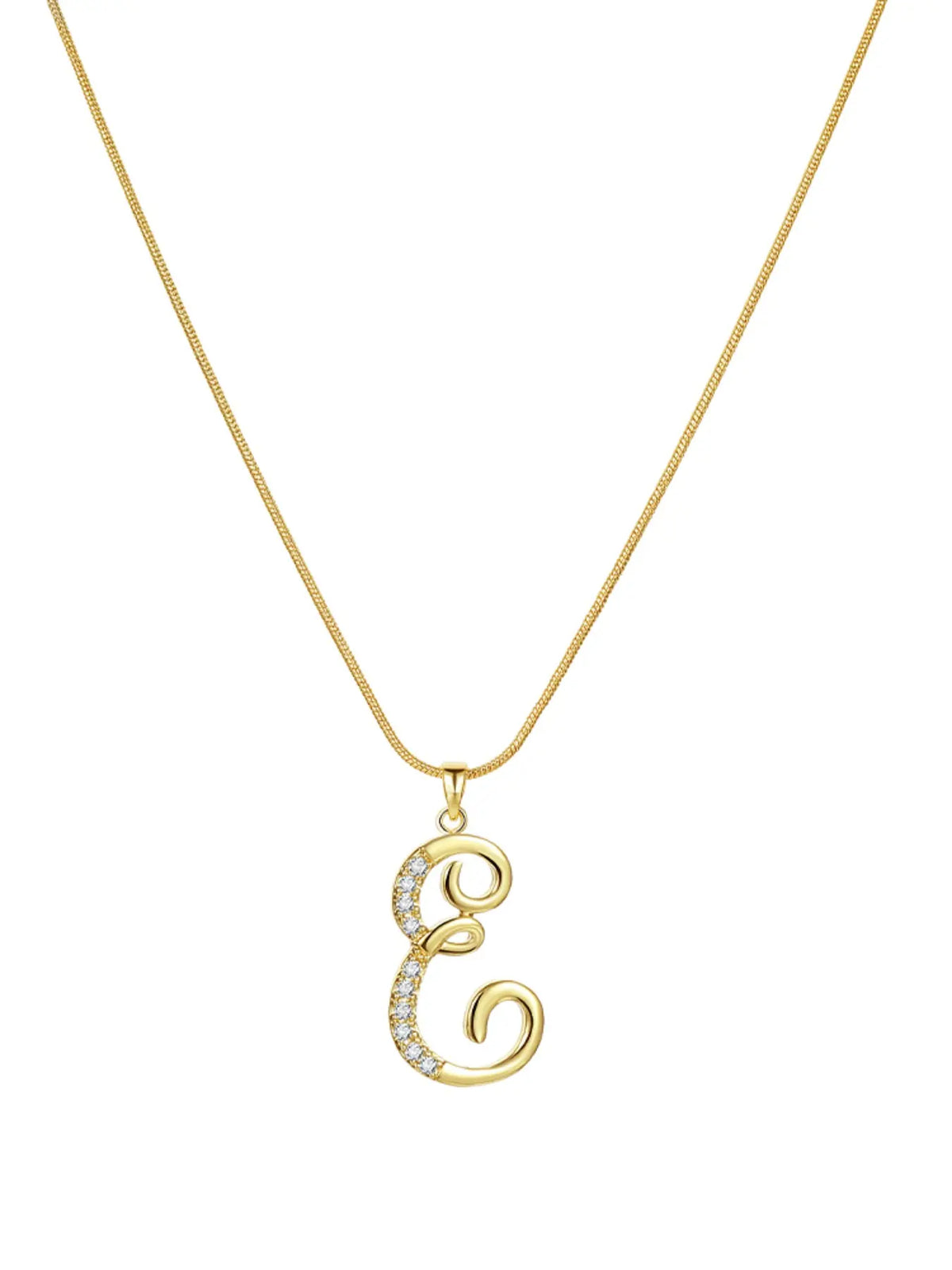 Elegant Simple 26 Letter Copper Zircon Pendant Necklace for Women, Alphabet Letter Necklace, Stylish Jewelry Accessory, Perfect Gift Idea, Necklace Initial, Birthday Gift Jewelry