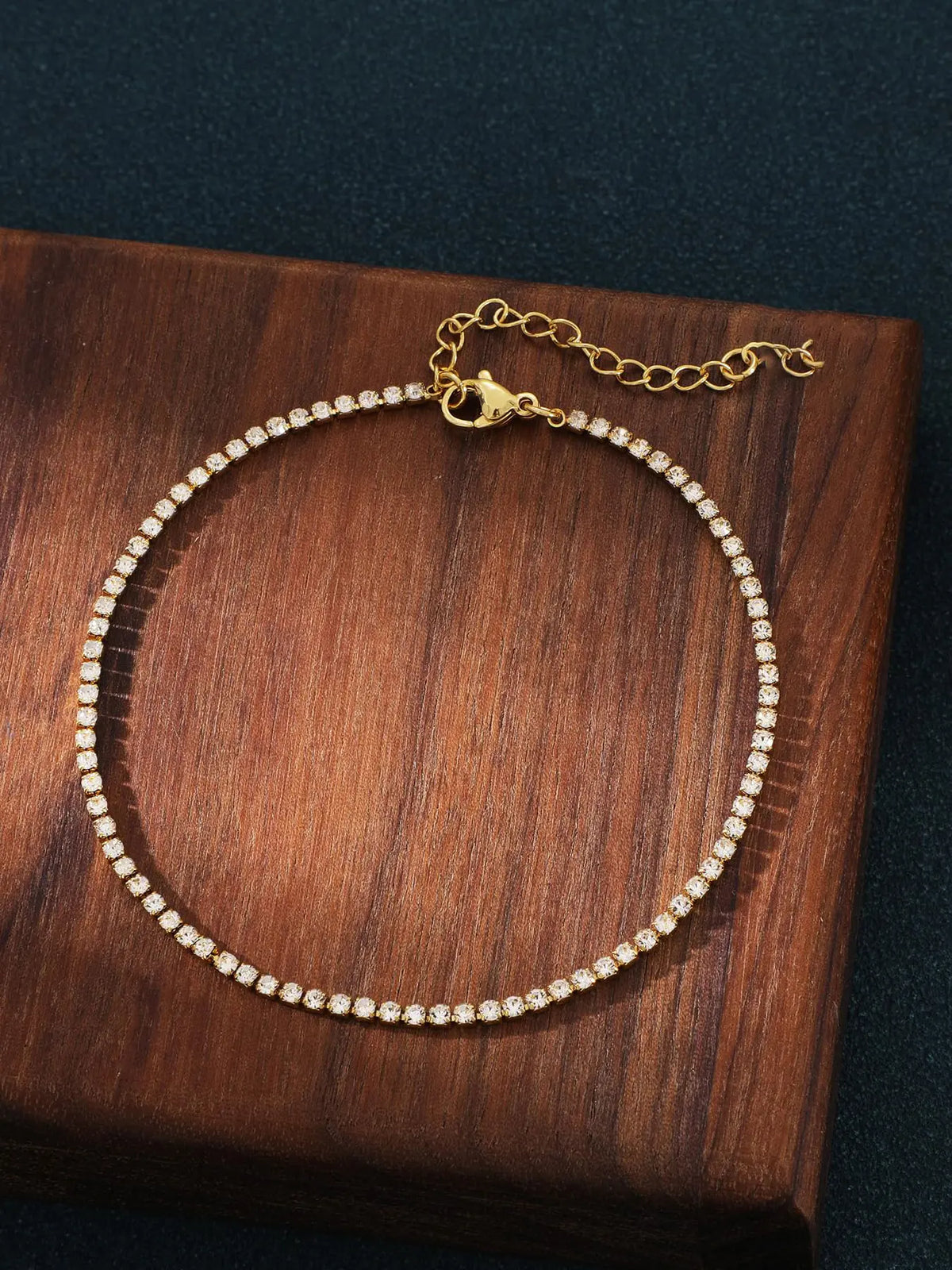 Tennis Anklet Bracelet for Women, Waterproof Layered Rhinestone Ankle Chain, Fashion Jewelry Gift, Anti-Oxidation, Dainty Layered Anklet, Trendy Jewelry, Wearable Jewelry