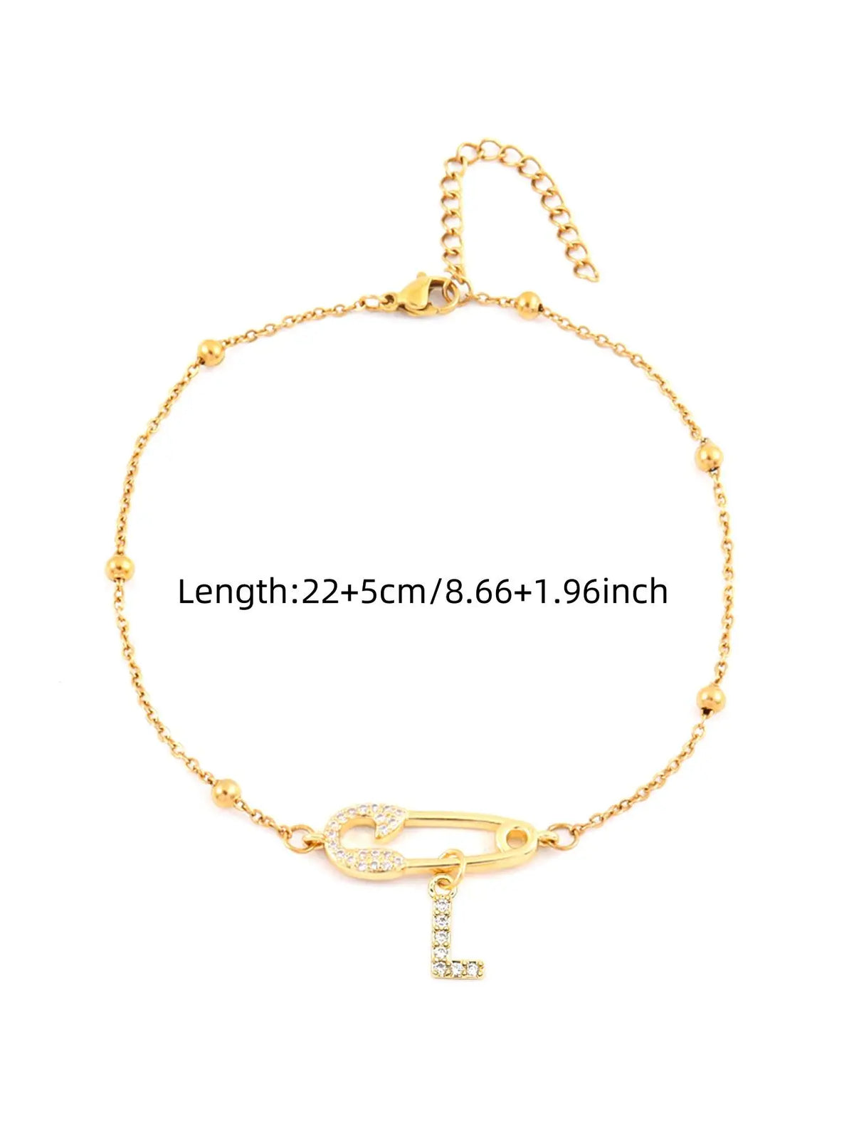 Letter Design Anklet for Women, Fashion Jewelry Accessories for Party, Personalized Daily Clothing Decor, Trendy All-match & Exquisite Jewelry for Birthday Gift, Dainty Layered Anklet, Trendy Fashionable Accessories
