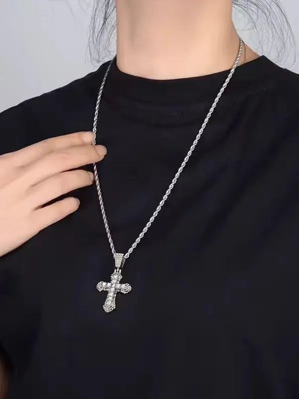 Chains Unisex Cross Necklace 2025 Fashion Multi-Color Pendant Chain Link Necklace for Men Women Gifts Street Style Trendy Accessory,necklaces for men