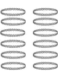 Choker Necklace, Fishnet‑Style Chain Necklace for Women & Girls, Casual Jewelry for Party & Daily Wear, Exquisite Jewelry for Birthday Gift