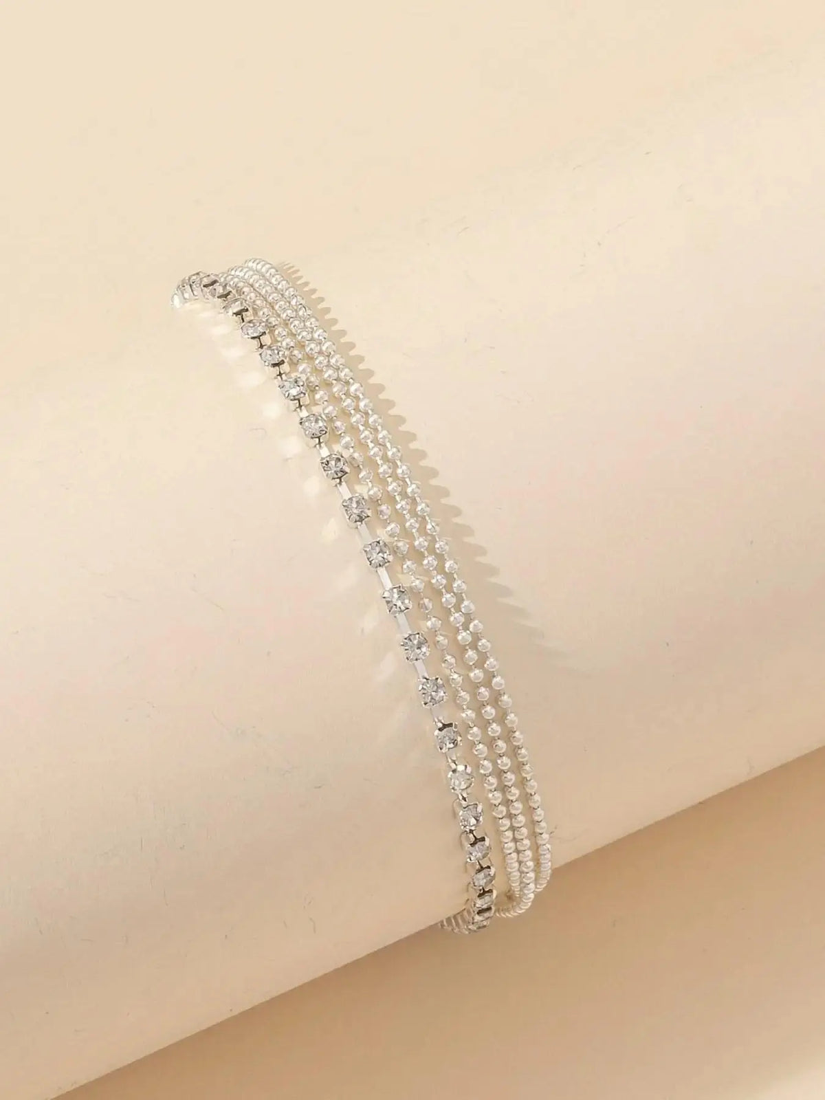 Rhinestone Decor Adjustable Strap Stackable Anklet, Designer Anklet for Women As Gift, Trendy Exquisite Jewelry for Party, Daily Clothing Decor, Dainty Layered Anklet, Fashionable Accessories