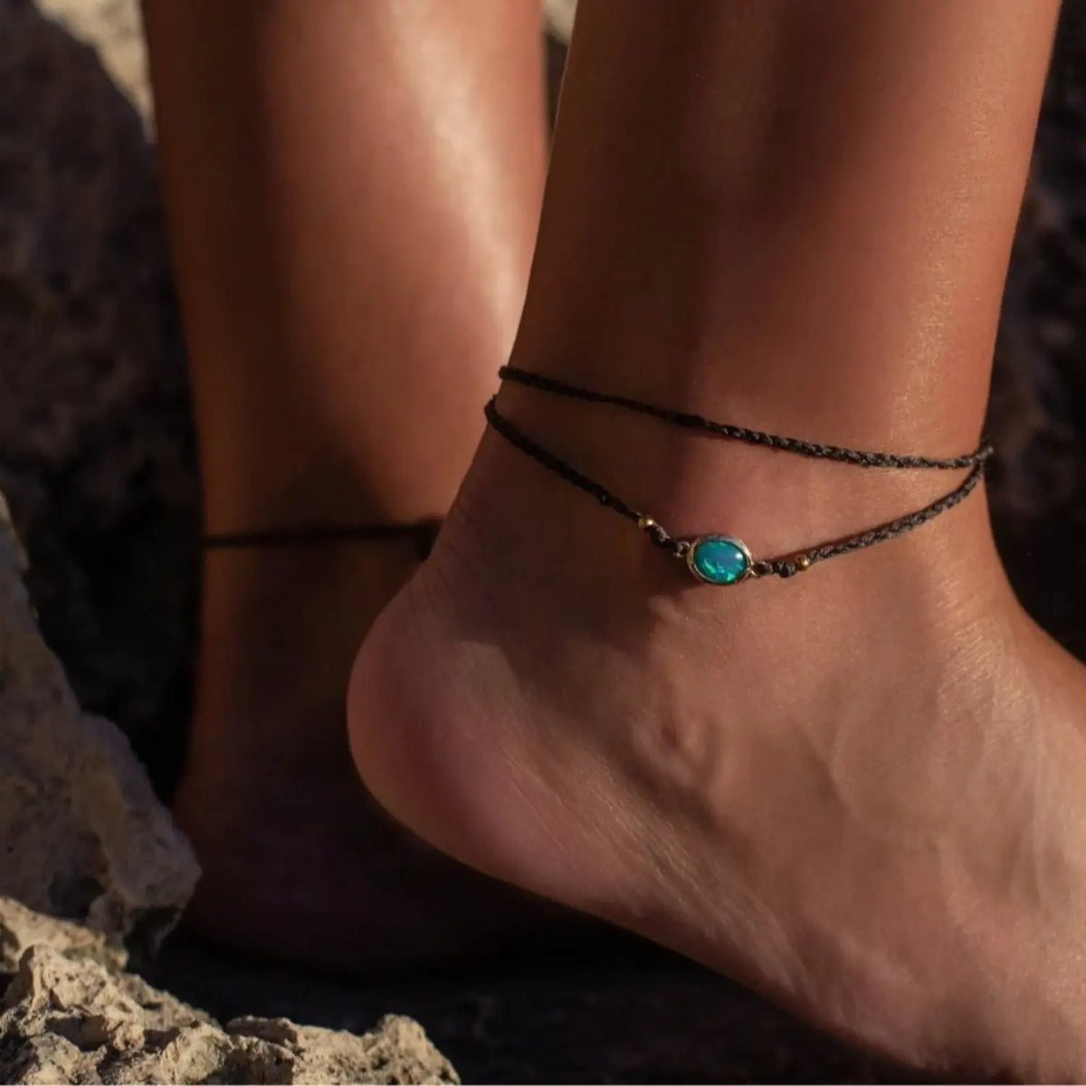 Unisex Minimalist Chic Double-Layer Ethnic Anklet - Trendy Jewelry, Fashion Accessories, Resort-Ready Sports & Outdoor Beach Accessory