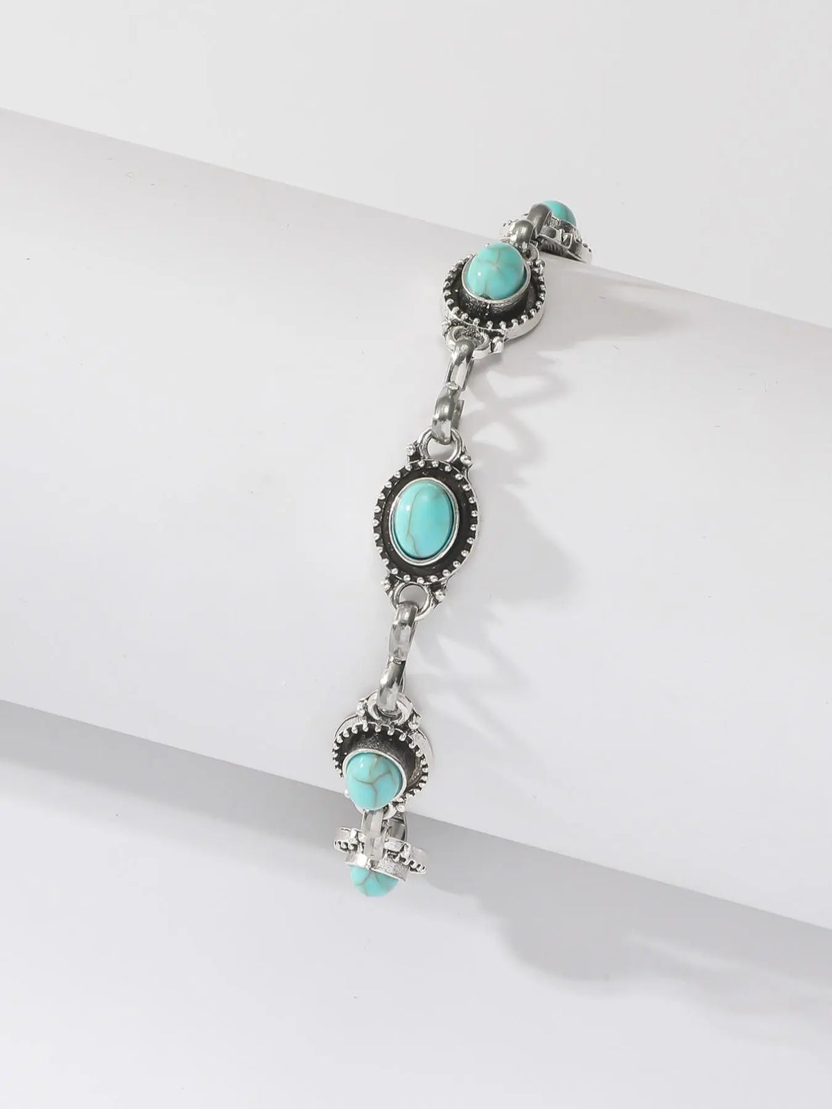 Vintage Turquoise Texture Boho Anklet for Women, Fashion Retro Beaded Anklet for Party, Daily Decor, Trendy All-match & Exquisite Body Jewelry for Birthday Gift, Fashion Accessory, Trendy Fashionable Accessories