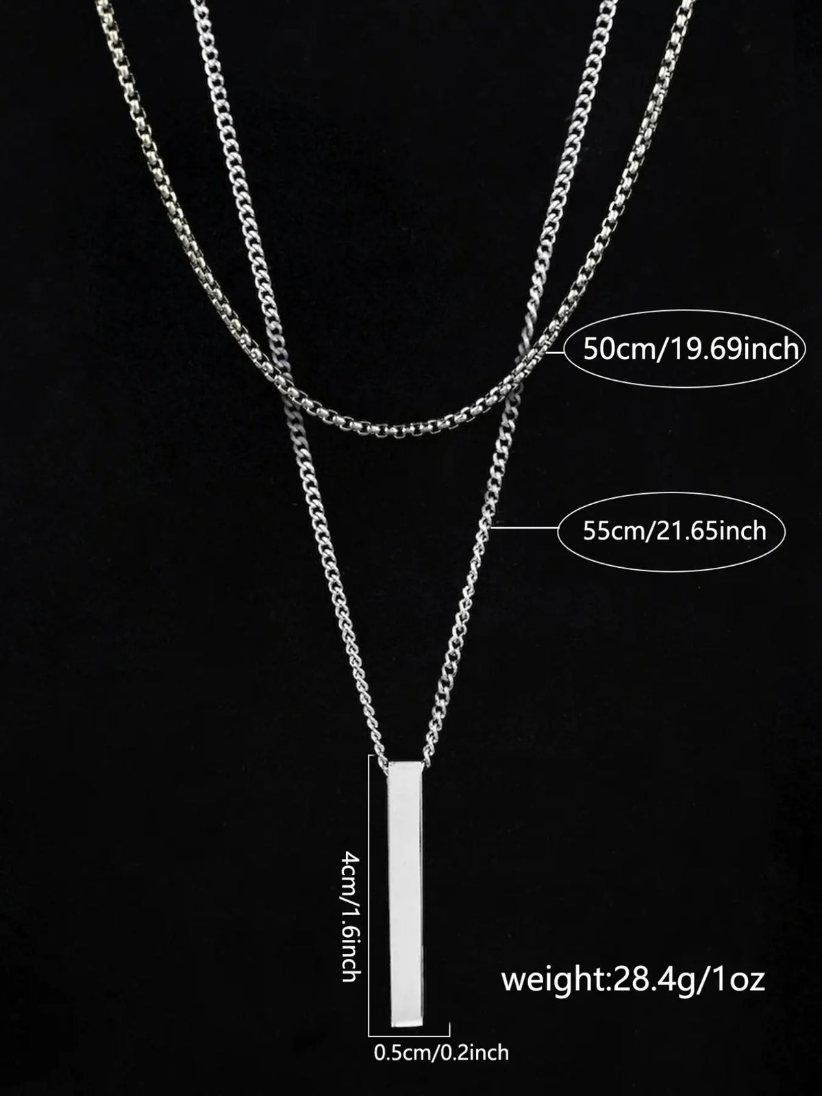 Men's Punk Style Stainless Steel Layered Necklace, Exquisite Chain Jewelry, Fashion Jewelry for Party, Daily Clothing Decor, Trendy All-match & Exquisite Jewelry for Birthday Gift, Stainless Steel Necklaces
