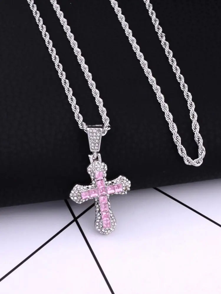 Chains Unisex Cross Necklace 2025 Fashion Multi-Color Pendant Chain Link Necklace for Men Women Gifts Street Style Trendy Accessory,necklaces for men