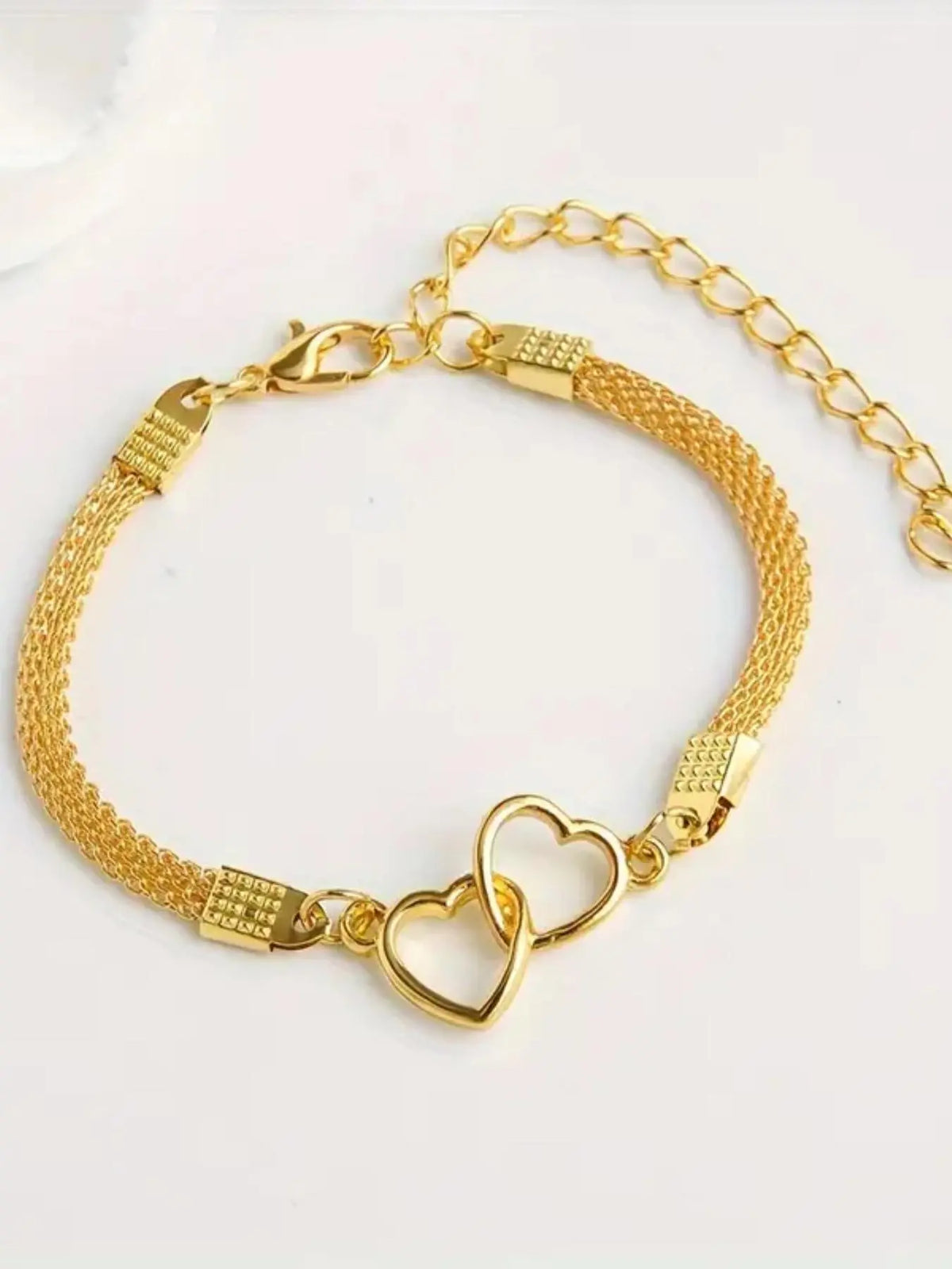 Mother's Day Gift Women's Elegant Heart Design Anklet & Bracelet, Fashion Jewelry for Party, Daily Clothing Decor, Trendy All-match & Exquisite Jewelry for Birthday Gift, Trendy Jewellery Accessories, Fashionable Jewelry Accessories, Love
