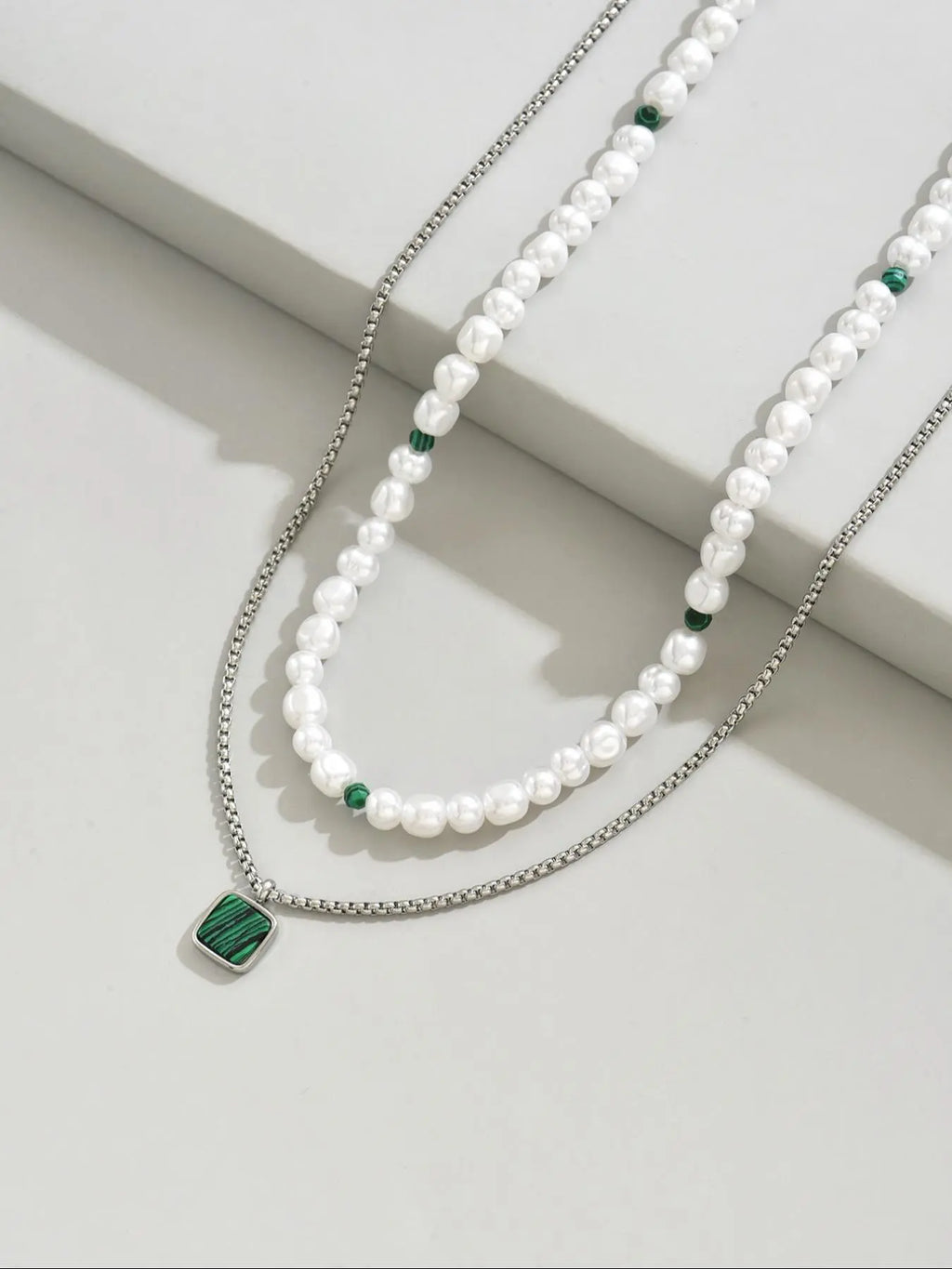 Men's Fashion Faux Pearl Decor Pendant Necklace, Casual Jewelry for Party, Trendy Versatile Beaded Necklace for Daily Wear, Birthday Gift