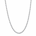 3mm Rope Chain Necklace for Men and Women (unisex), Stainless Steel Silver Chain, 18, 20, 22, 24 inches men accessories
