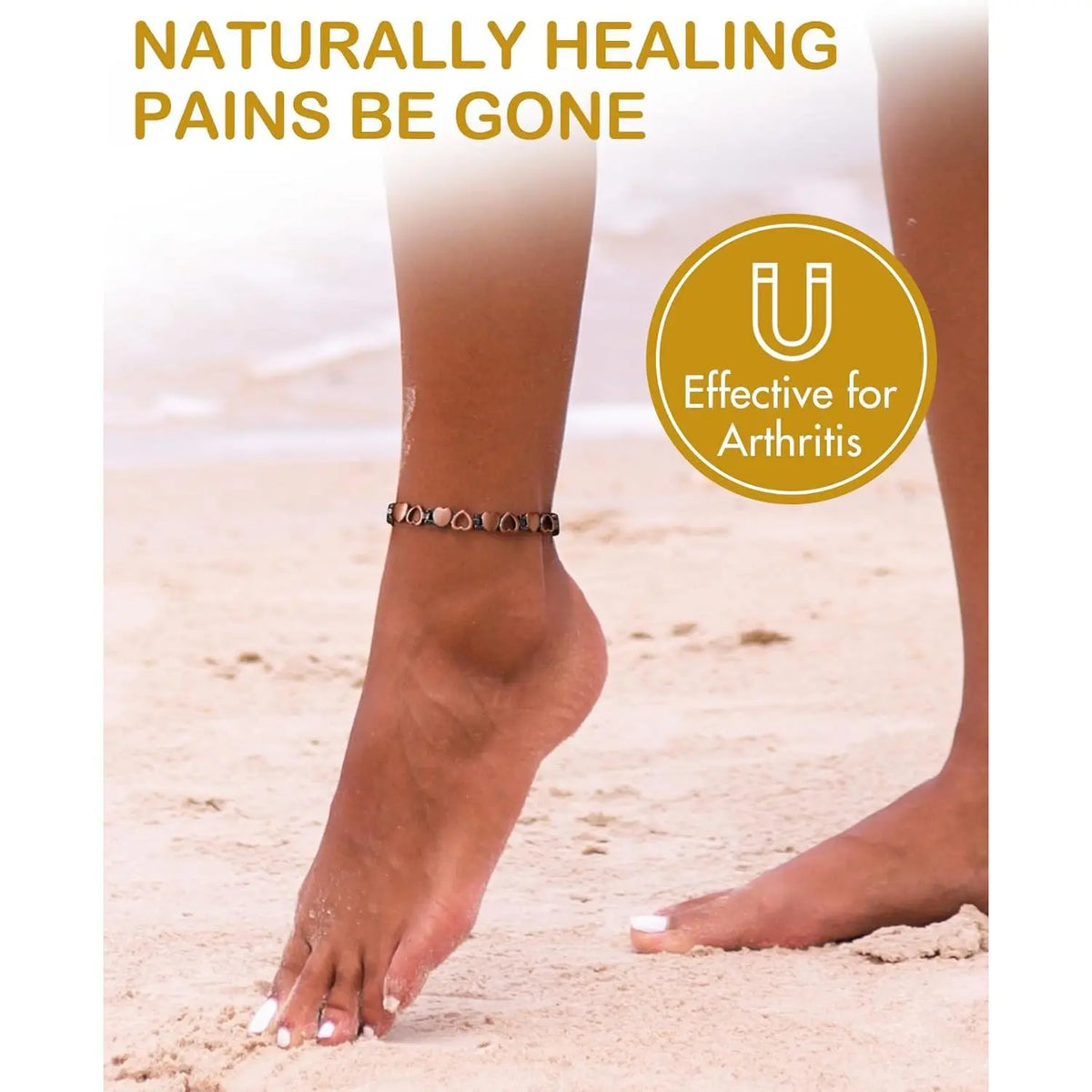 Magnetic Copper Anklets for  Copper Ankle Bracelet for  99.99% Pure Copper with Magnets for Feet & Ankles (X Shape)   Trendy  Accessories everyday women inspirational christmas gift junk fashionable elegant hypoallergenic fashion  gift men metal jewelry