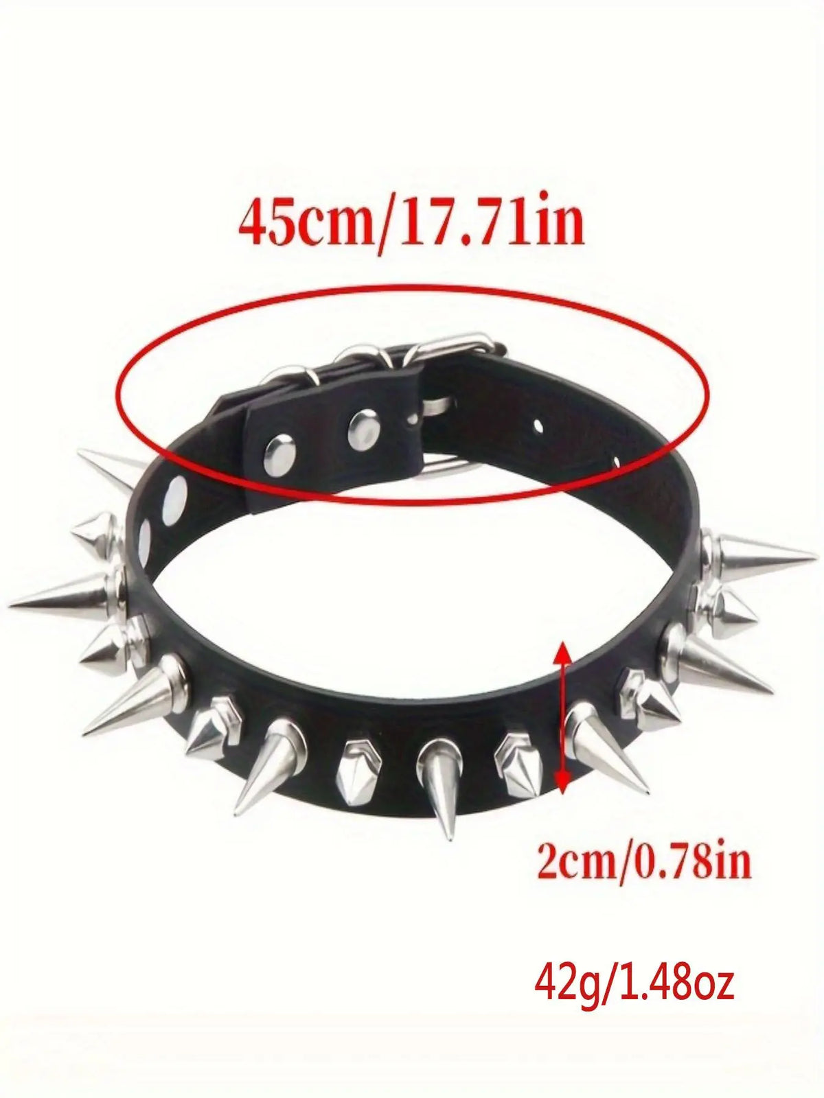 Punk Style Studded Decor Choker, Fashion Costume Jewelry Decorative Necklace, Adjustable Strap Design Choker for Party & Daily Wear, Daily Clothing Decor, Trendy All-match & Exquisite Jewelry for Birthday Gift