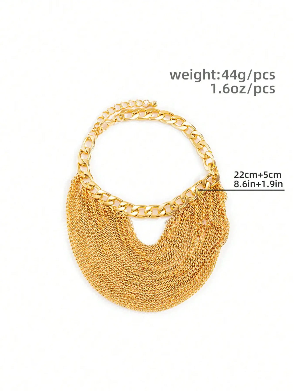 Creative Multi-Layer Chain Fringe Women's Foot Jewelry, Layered Stylish Anklet Accessory, Unique Fashionable Design, Trendy Jewelry, Perfect for Daily Wear