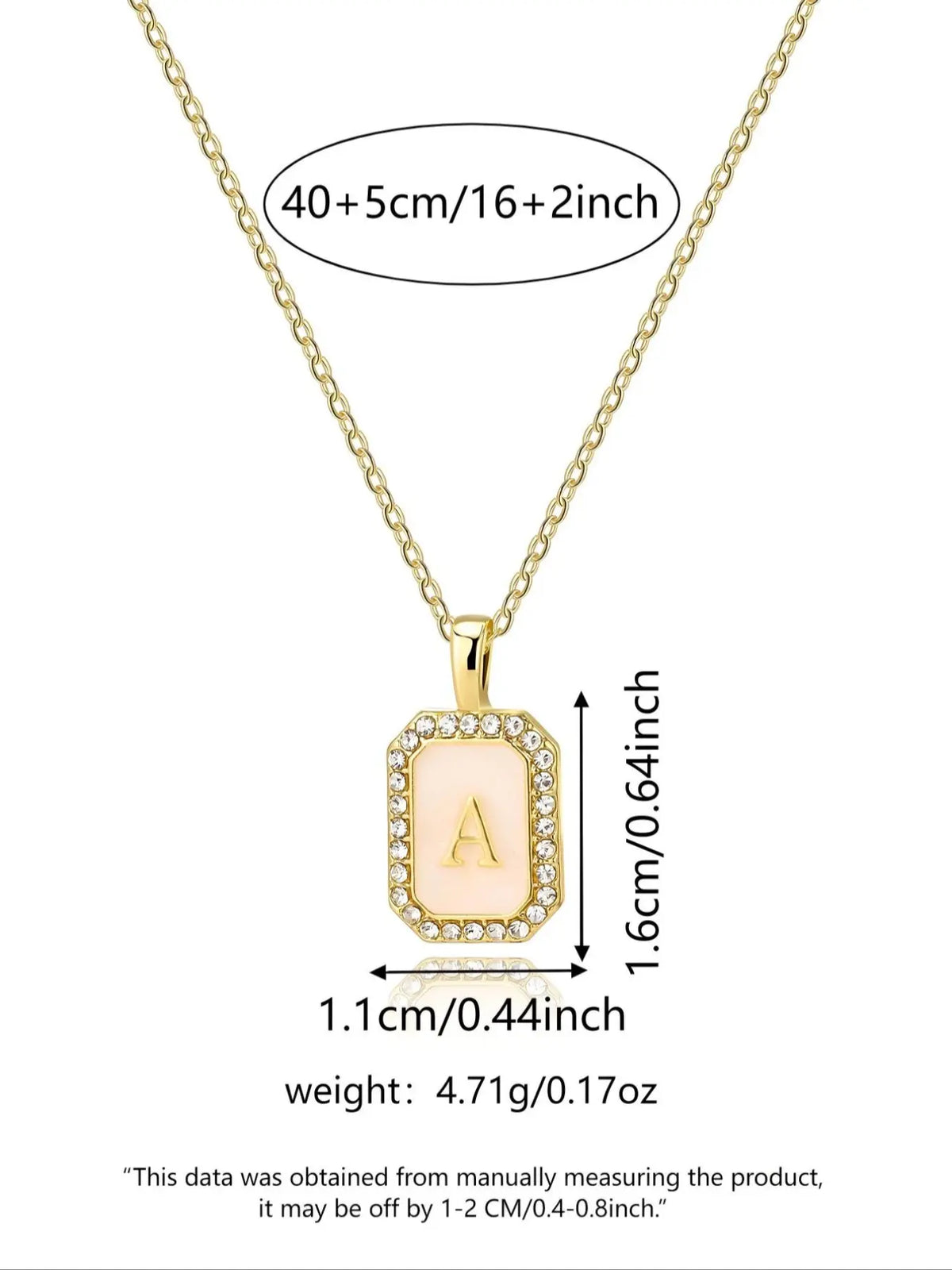 Personalized A-Z Letter Pendant Necklace for Women, Square Rhinestone Inlay, Vintage Glamorous Fashion Jewelry Gift for Her, Elegant Rhinestone Necklace, Initial Letter Necklace, Custom Initial Necklace, Alphabet Necklace